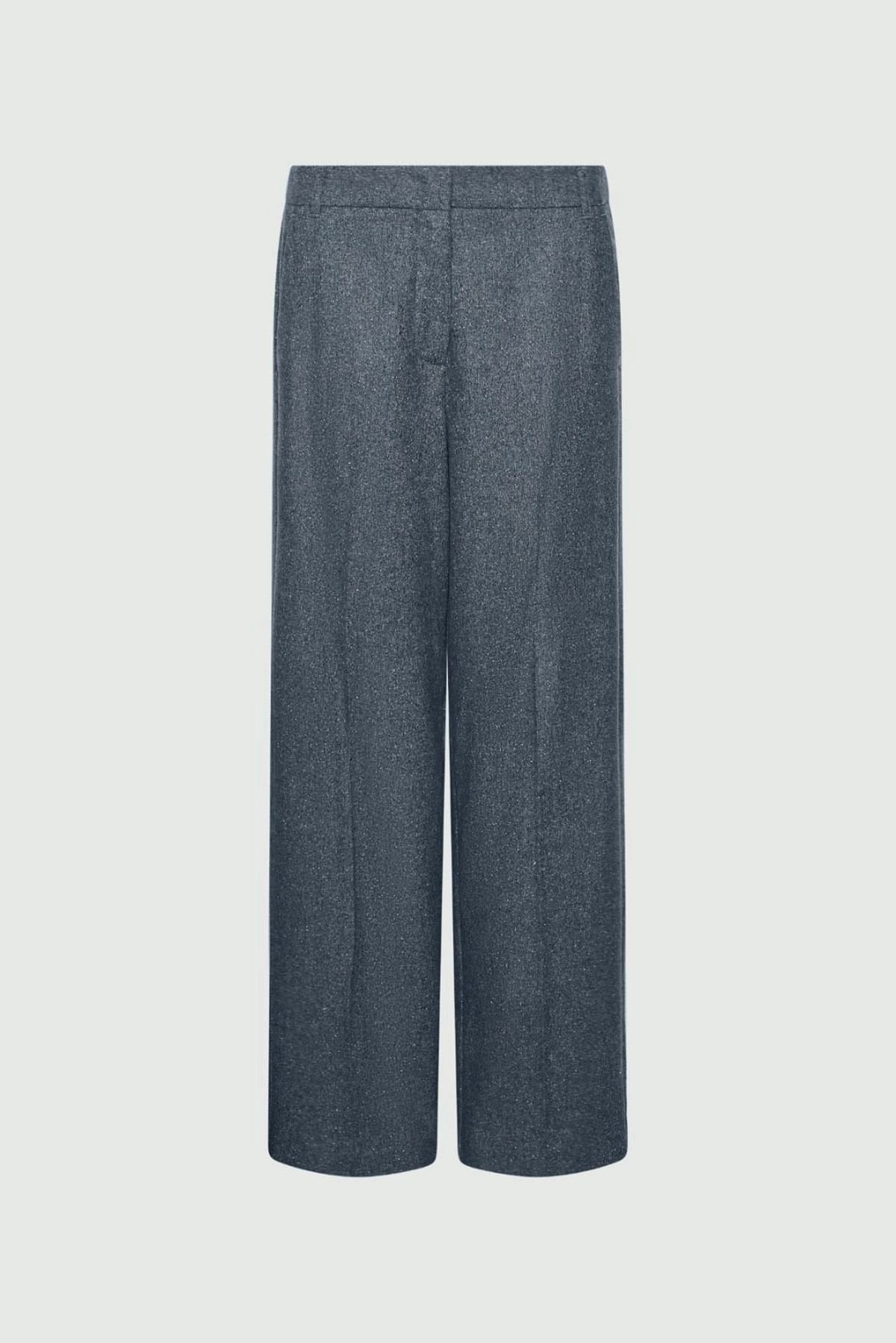 MARELLA PANTALONE LUNGO  GRIGIO TWEED / 34 Pantaloni in misto lana e seta tweed Marella Mllpoggio