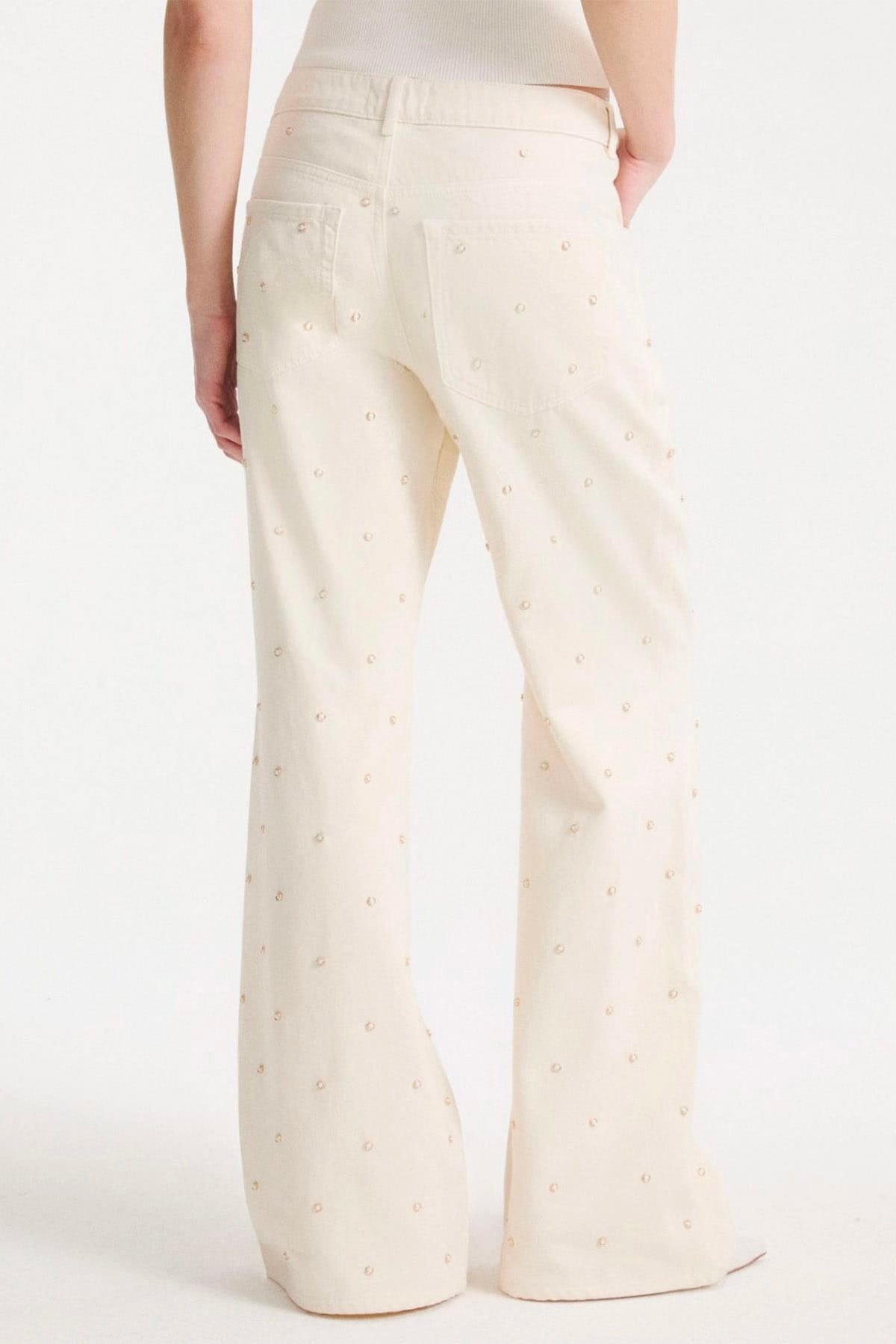 MARELLA PANTALONE LUNGO  Jeans chiari donna con strass applicati Marella Mlswleg4