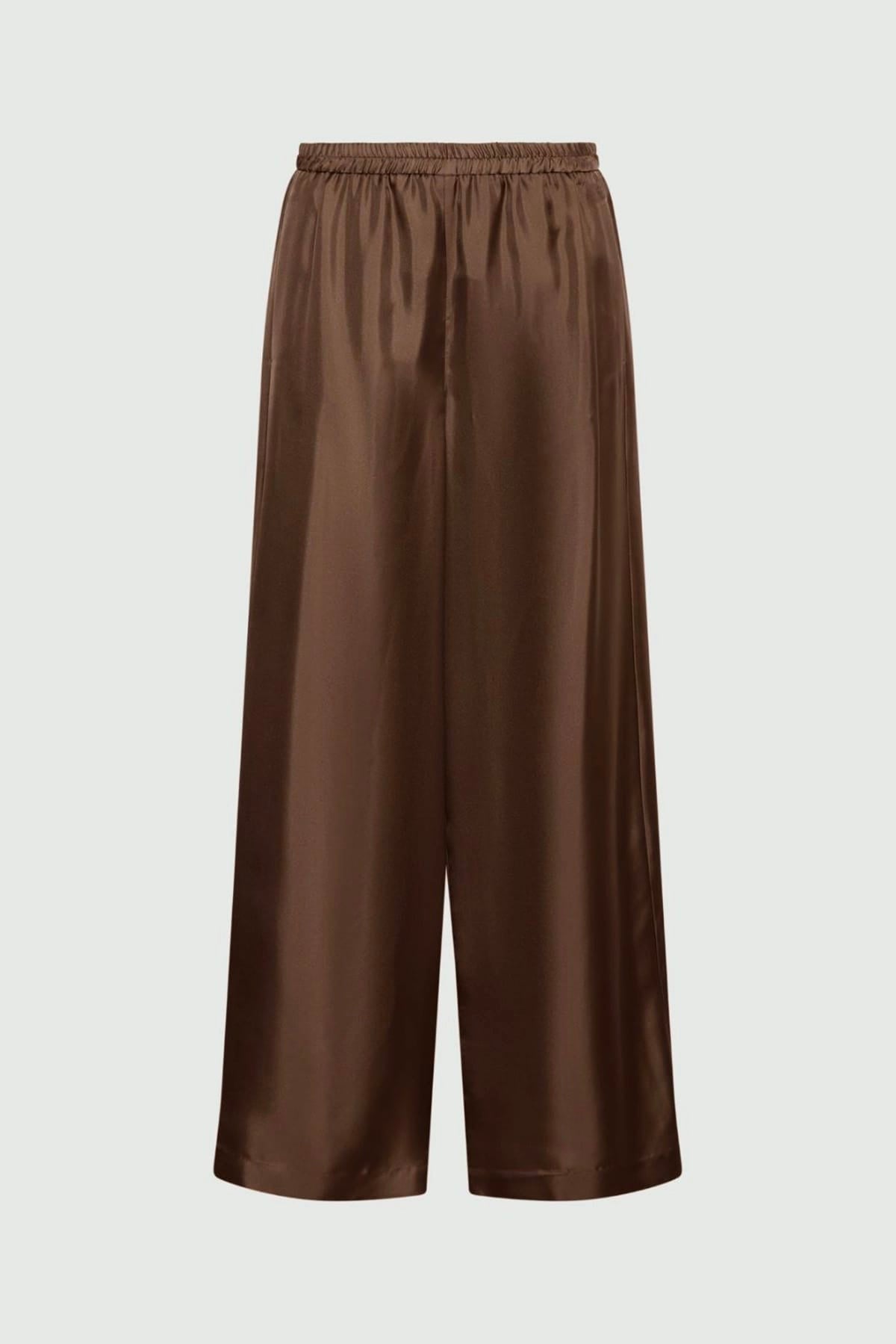 MARELLA PANTALONE LUNGO  MARRONE / 34 Pantaloni in seta donna Marella Mlmquiz