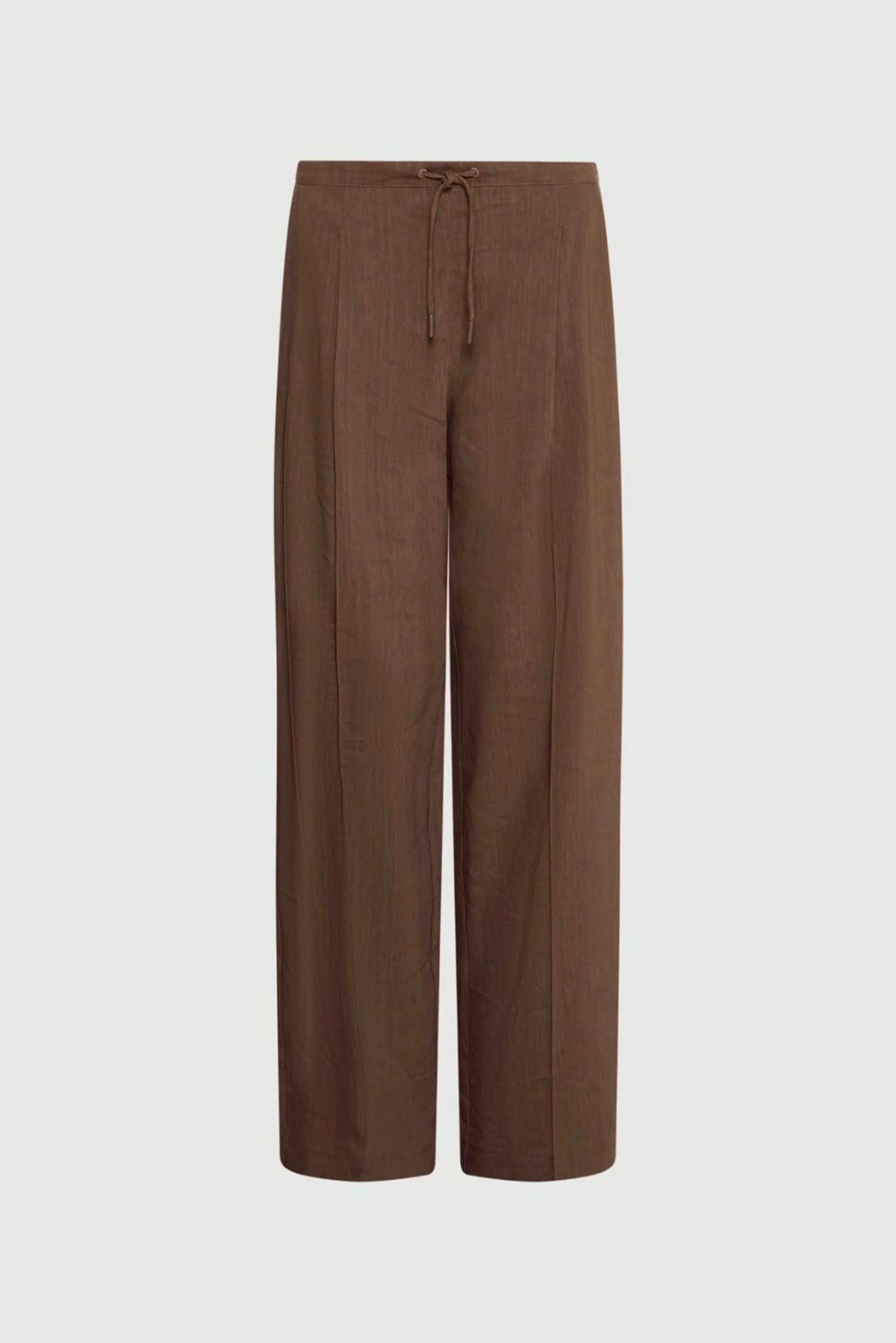 MARELLA PANTALONE LUNGO  MARRONE / 34 Pantaloni over in misto lino donna Marella Monochrome Mlmalloro