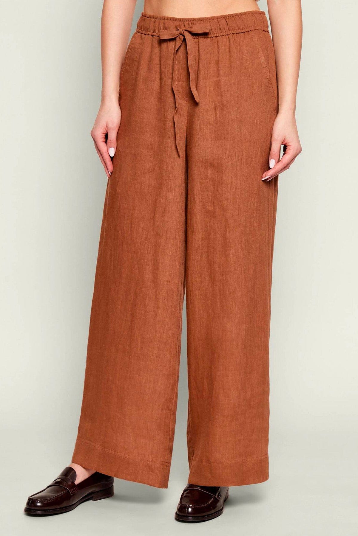 MARELLA PANTALONE LUNGO  MARRONE TABACCO / 34 Pantaloni in lino donna Marella Uomo