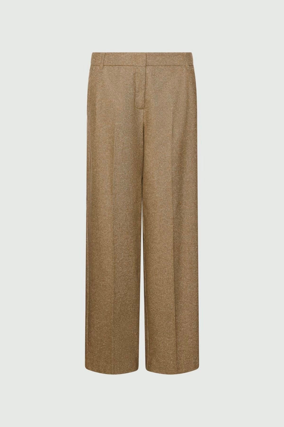 MARELLA PANTALONE LUNGO  NATURALE TWEED / 34 Pantaloni in misto lana e seta tweed Marella Mllpoggio