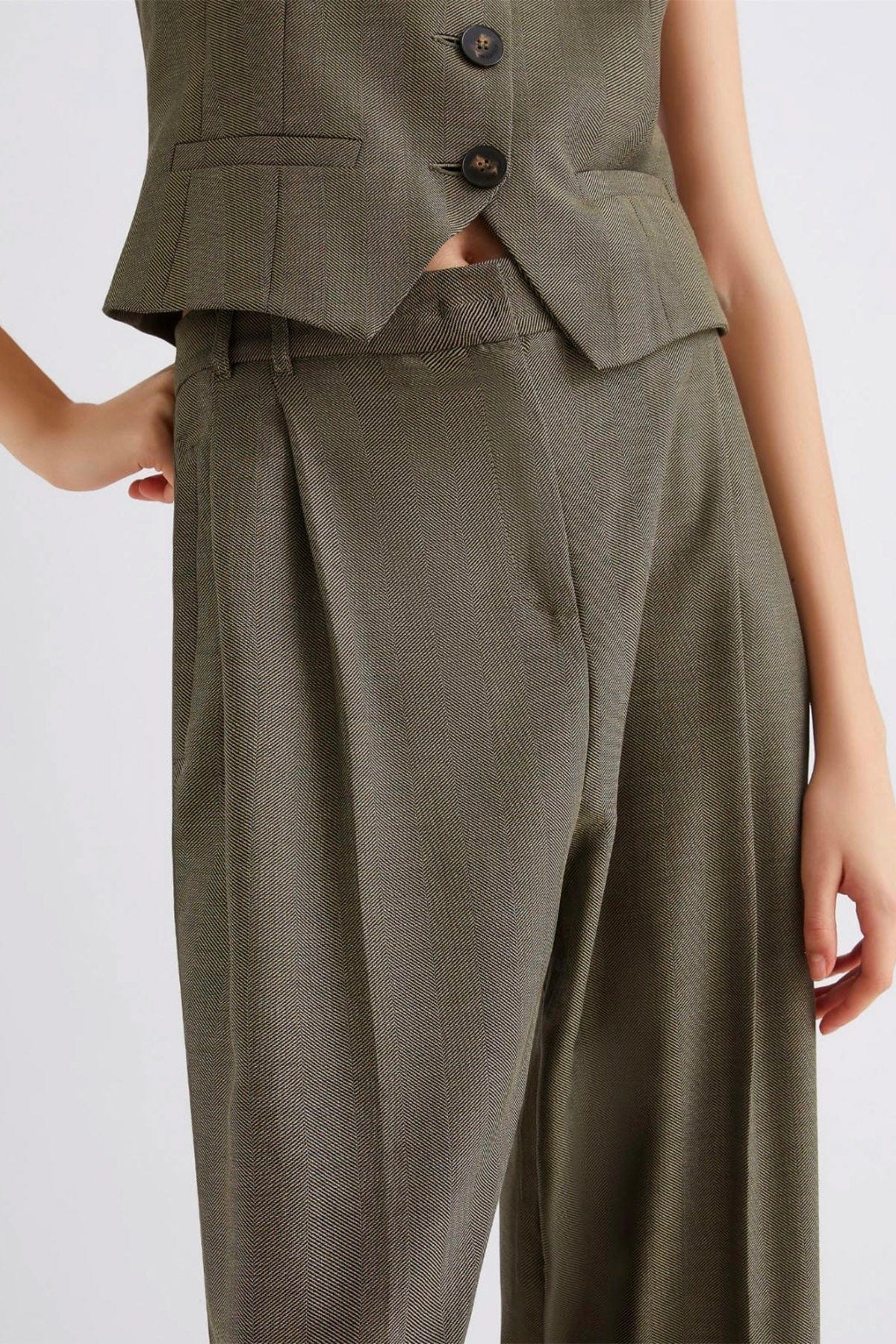 MARELLA PANTALONE LUNGO  Pantalone effetto resca donna Marella Hull
