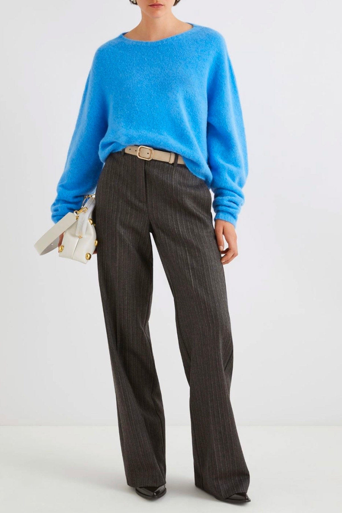 MARELLA PANTALONE LUNGO  Pantalone in lana marrone melange Marella Renoir