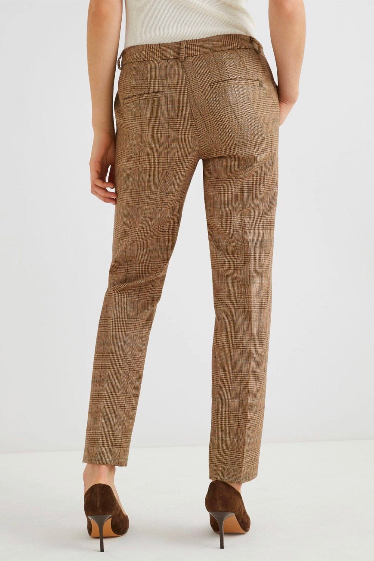 MARELLA PANTALONE LUNGO  Pantalone in lana principio di galles beige Marella Margie