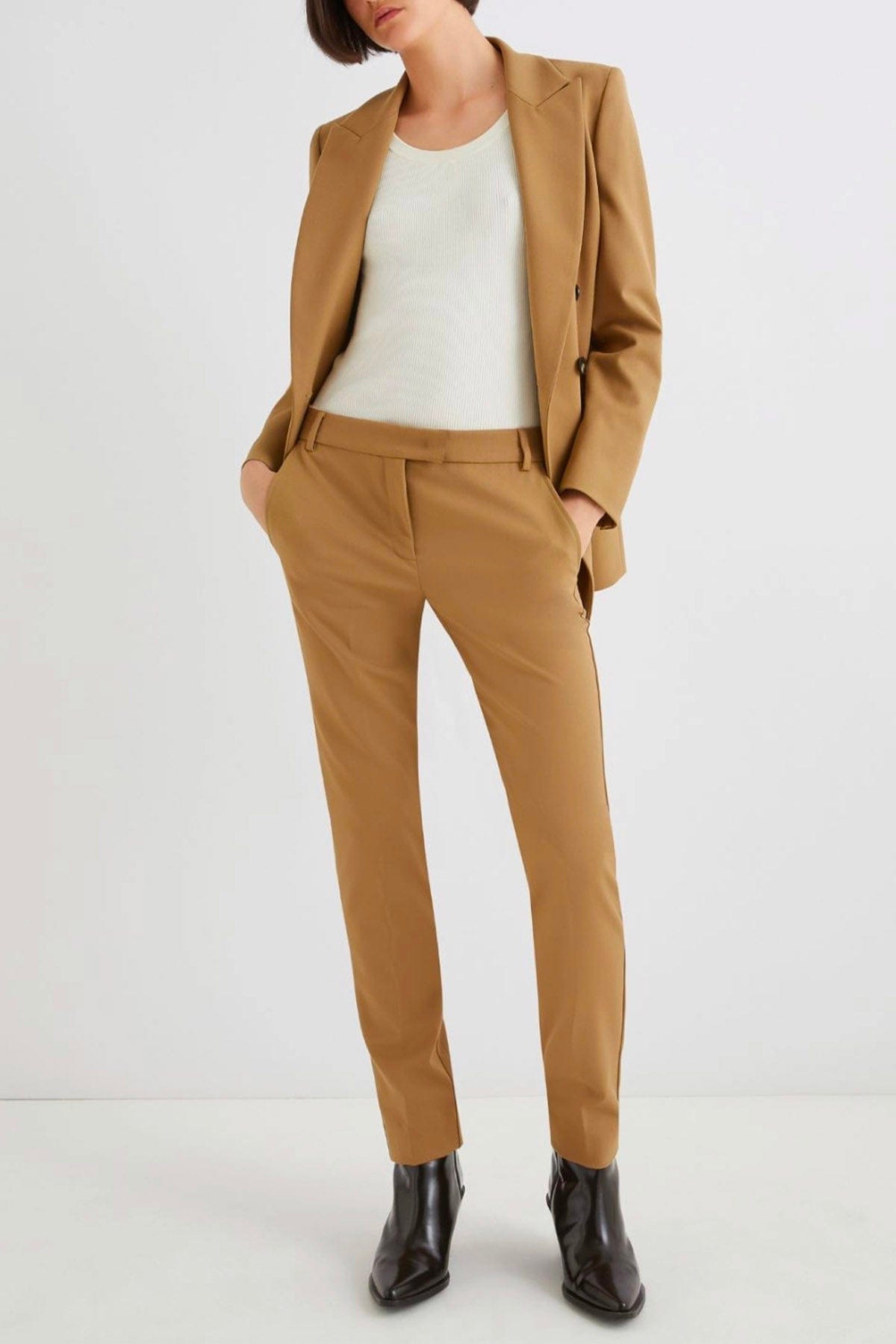 MARELLA PANTALONE LUNGO  VERDE OLIVA / 34 Pantalone verde oliva Marella Floria