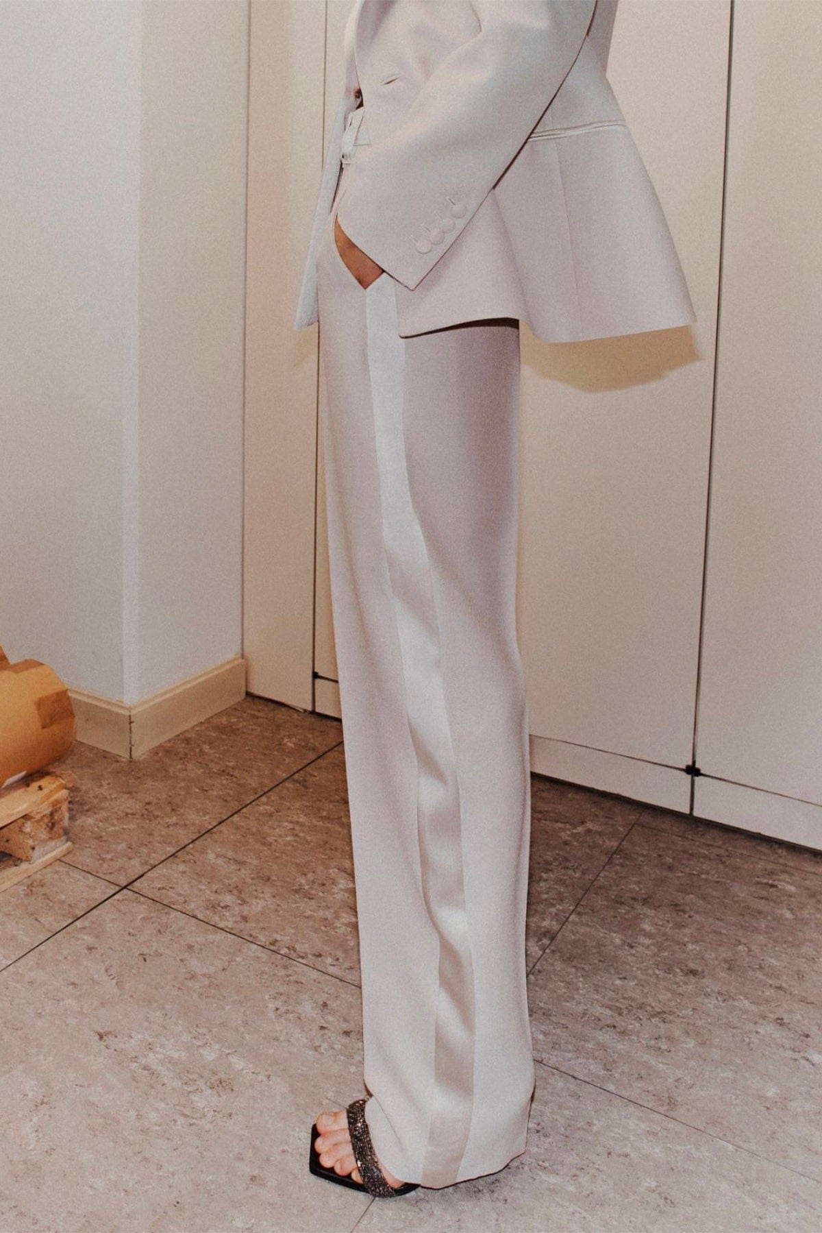 MARELLA PANTALONE LUNGO  Pantaloni bianchi donna Stella Maxwell Marella Smoking