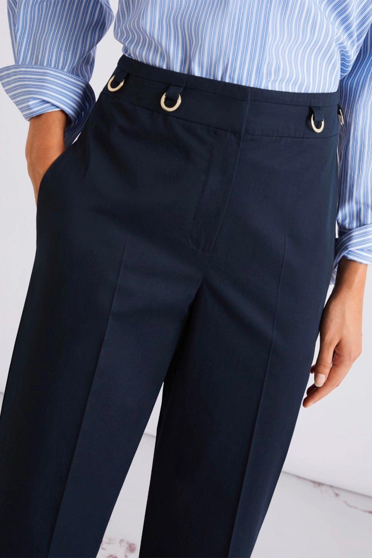 MARELLA PANTALONE LUNGO  Pantaloni blu over donna Marella Acciaio