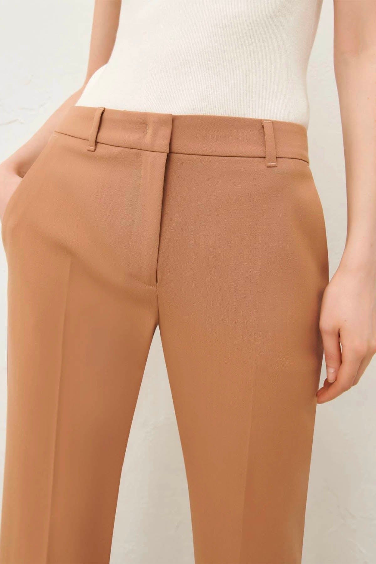 MARELLA PANTALONE LUNGO  CAMMELLO / 34 Pantaloni Cammello Donna Marella Unione