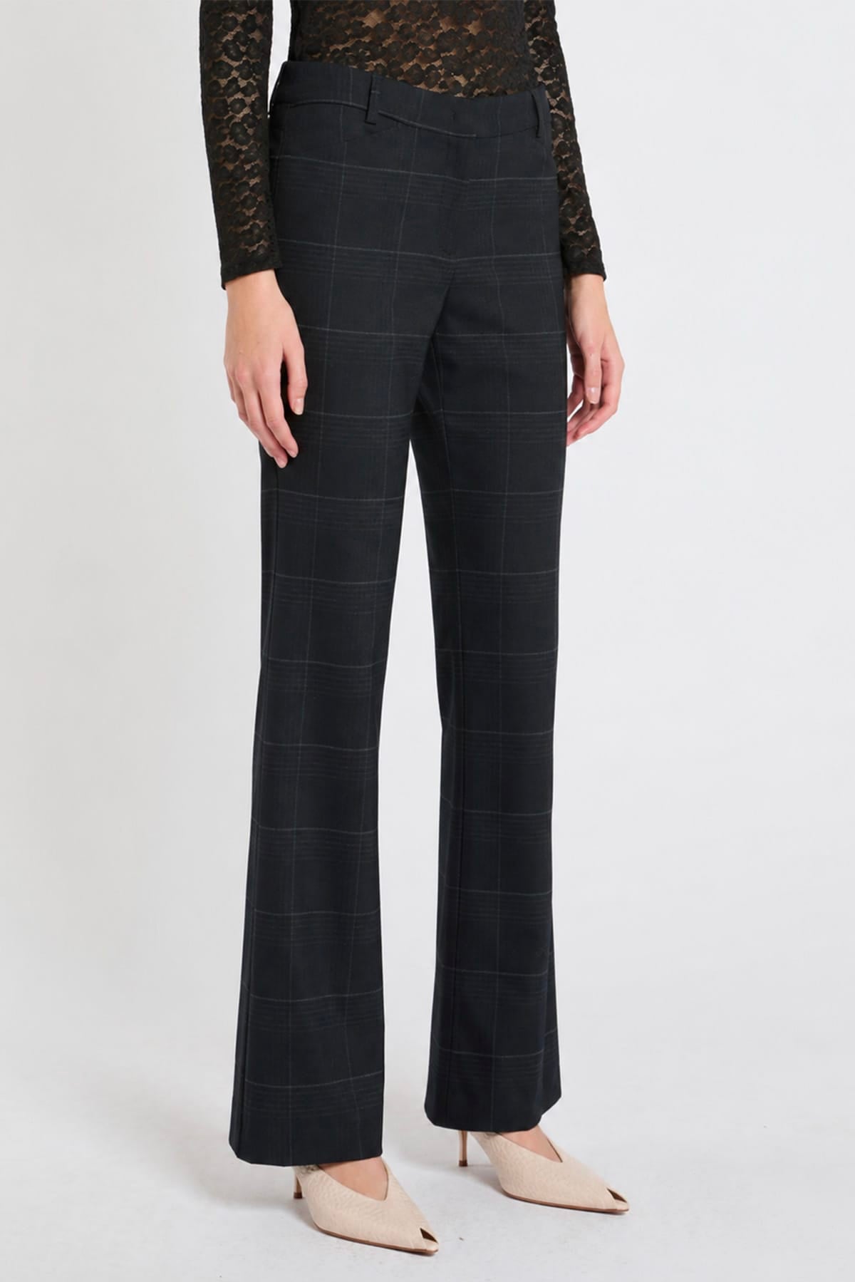 MARELLA PANTALONE LUNGO  Pantaloni donna blu check Marella Mllgalante