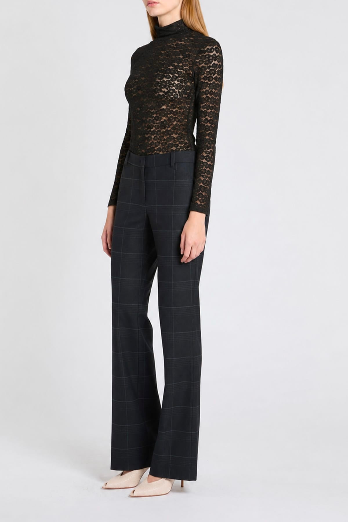 MARELLA PANTALONE LUNGO  Pantaloni donna blu check Marella Mllgalante