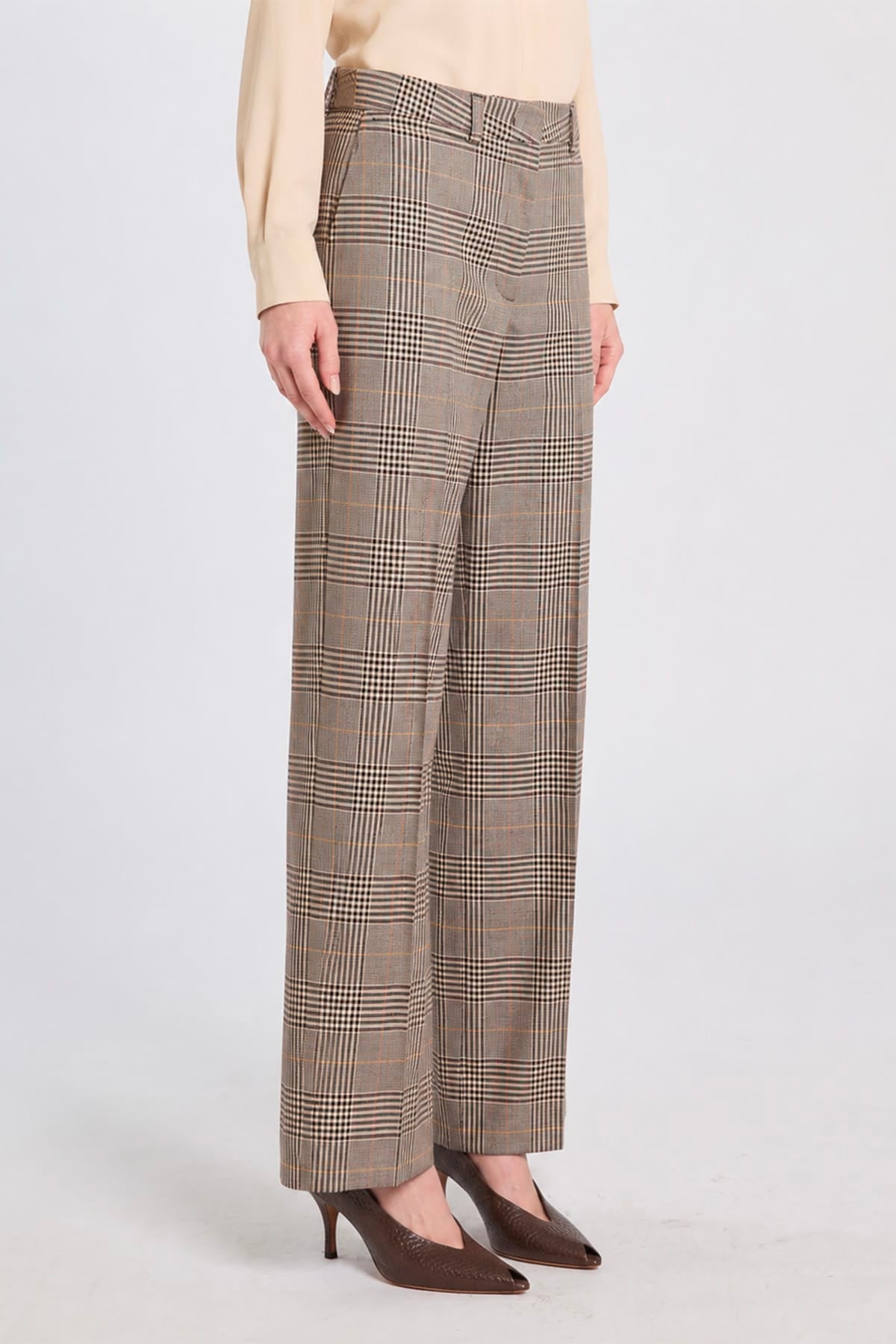 MARELLA PANTALONE LUNGO  Pantaloni donna Marella check Mllcanapa