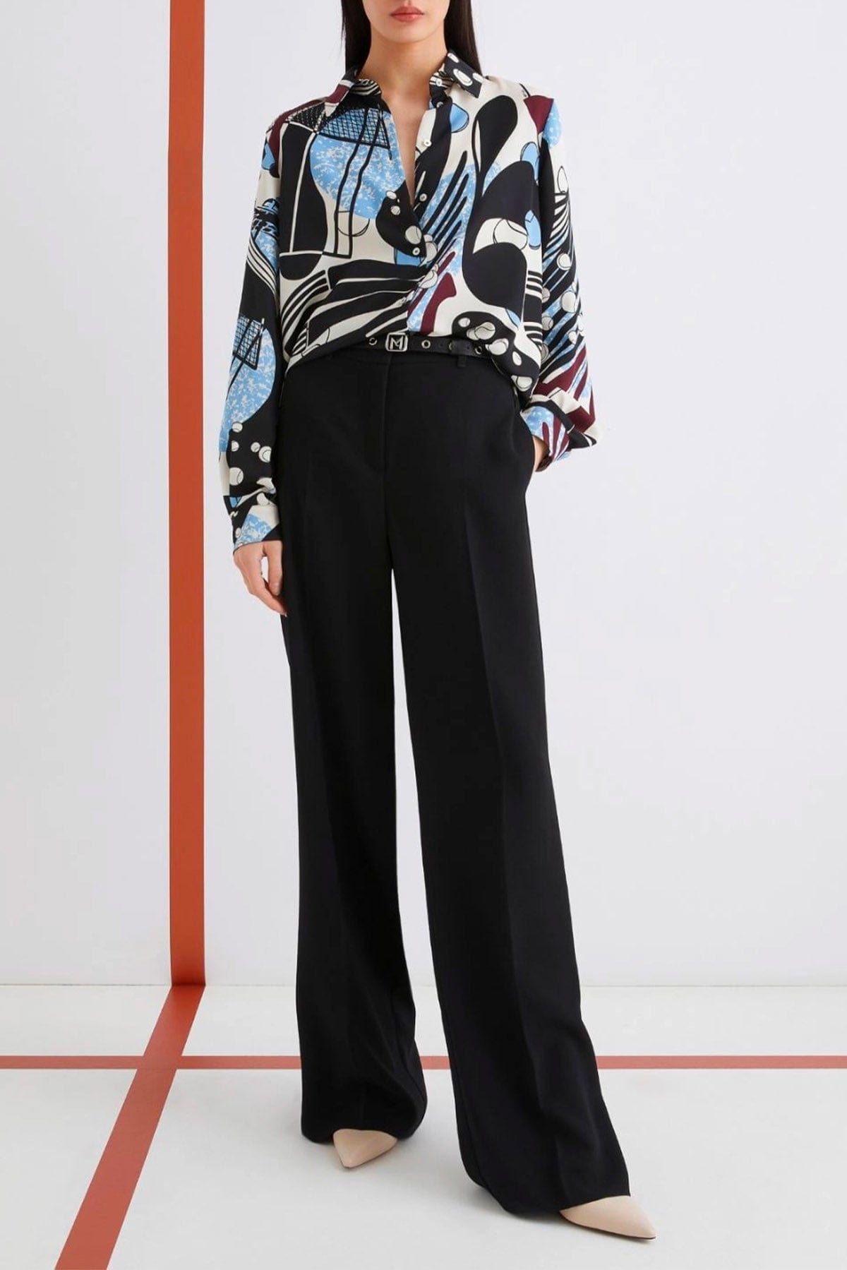 MARELLA PANTALONE LUNGO  NERO / 34 Pantaloni donna neri Marella 365 Pascia