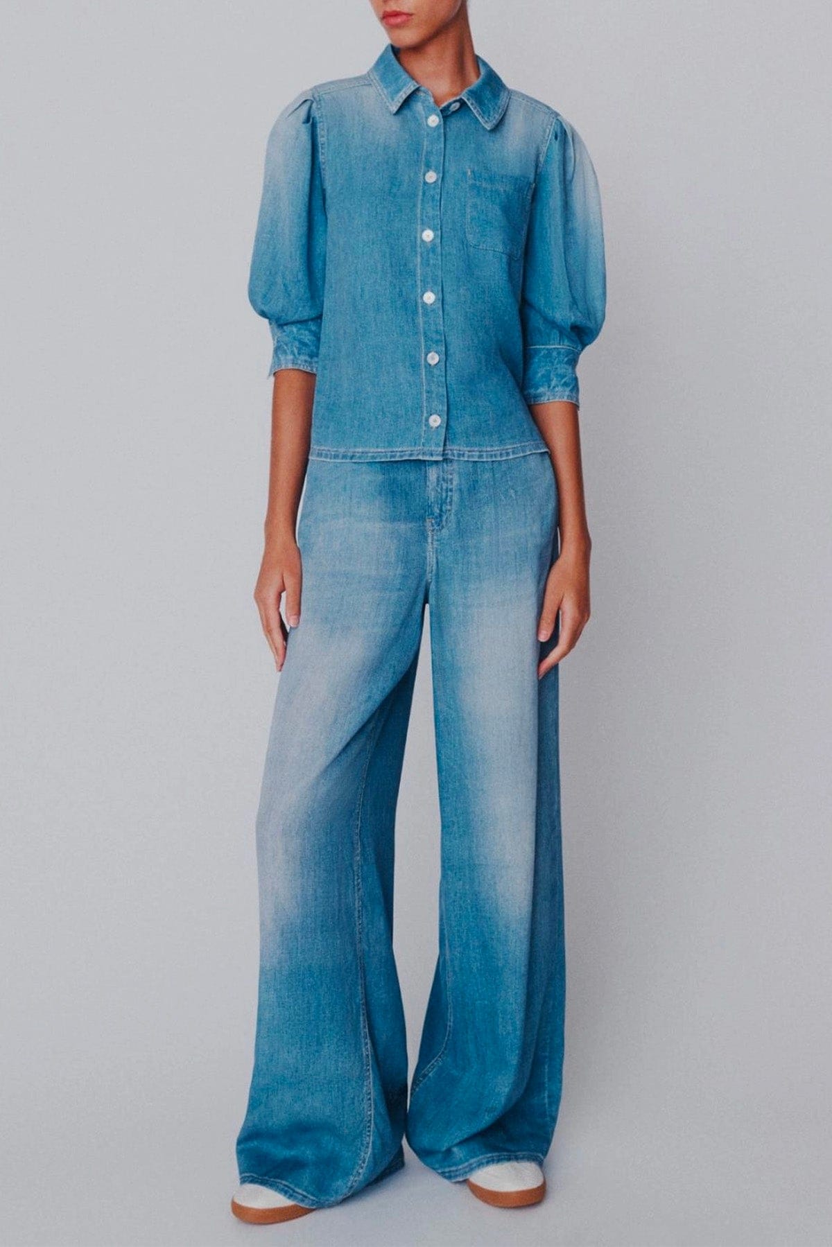 MARELLA PANTALONE LUNGO  DENIM CHIARO / 34 Pantaloni in denim over donna Marella Pagina