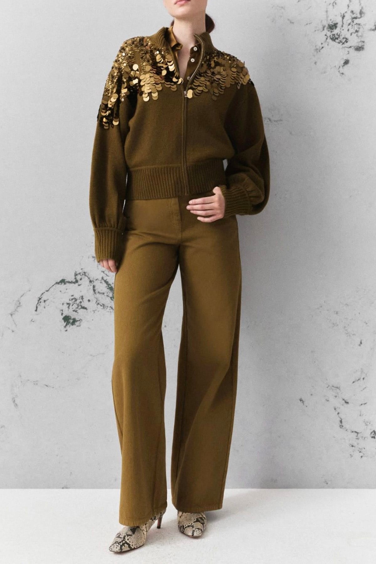 MARELLA PANTALONE LUNGO  Pantaloni in drill di cotone Marella Mllzaffo