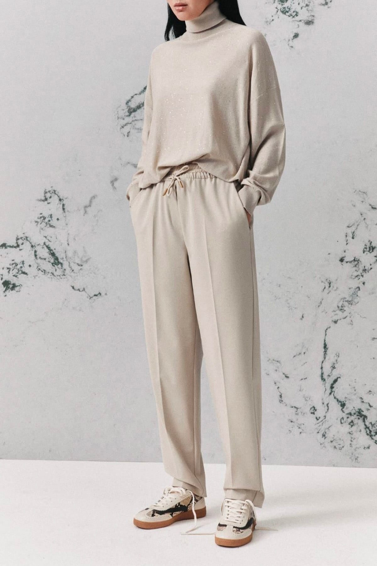 MARELLA PANTALONE LUNGO  Pantaloni in lana avena donna Marella Mllvoto