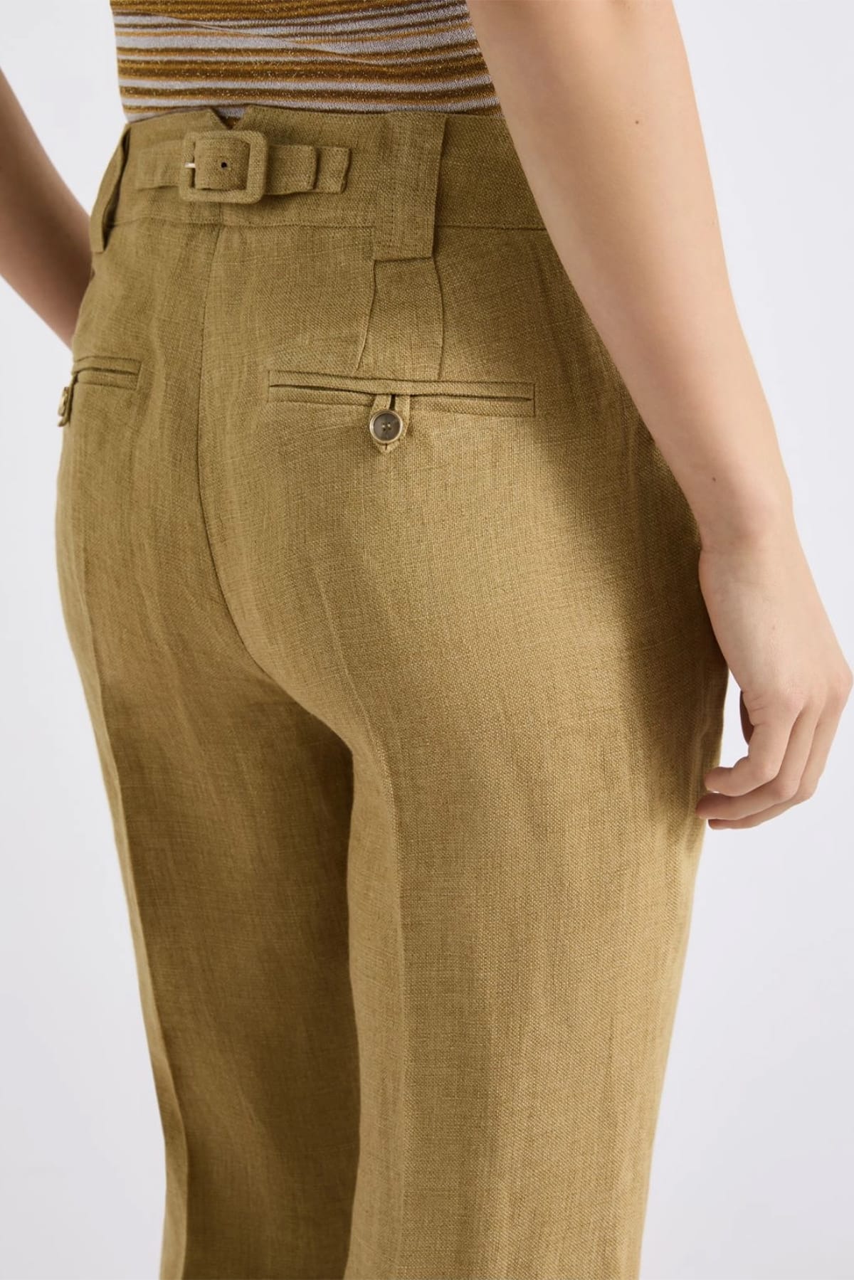 MARELLA PANTALONE LUNGO  KIWI / 34 Pantaloni in lino donna Marella Mllacciaio1