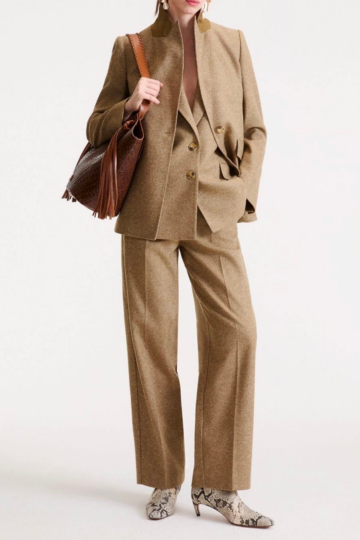 MARELLA PANTALONE LUNGO  Pantaloni in misto lana e seta tweed Marella Mllpoggio