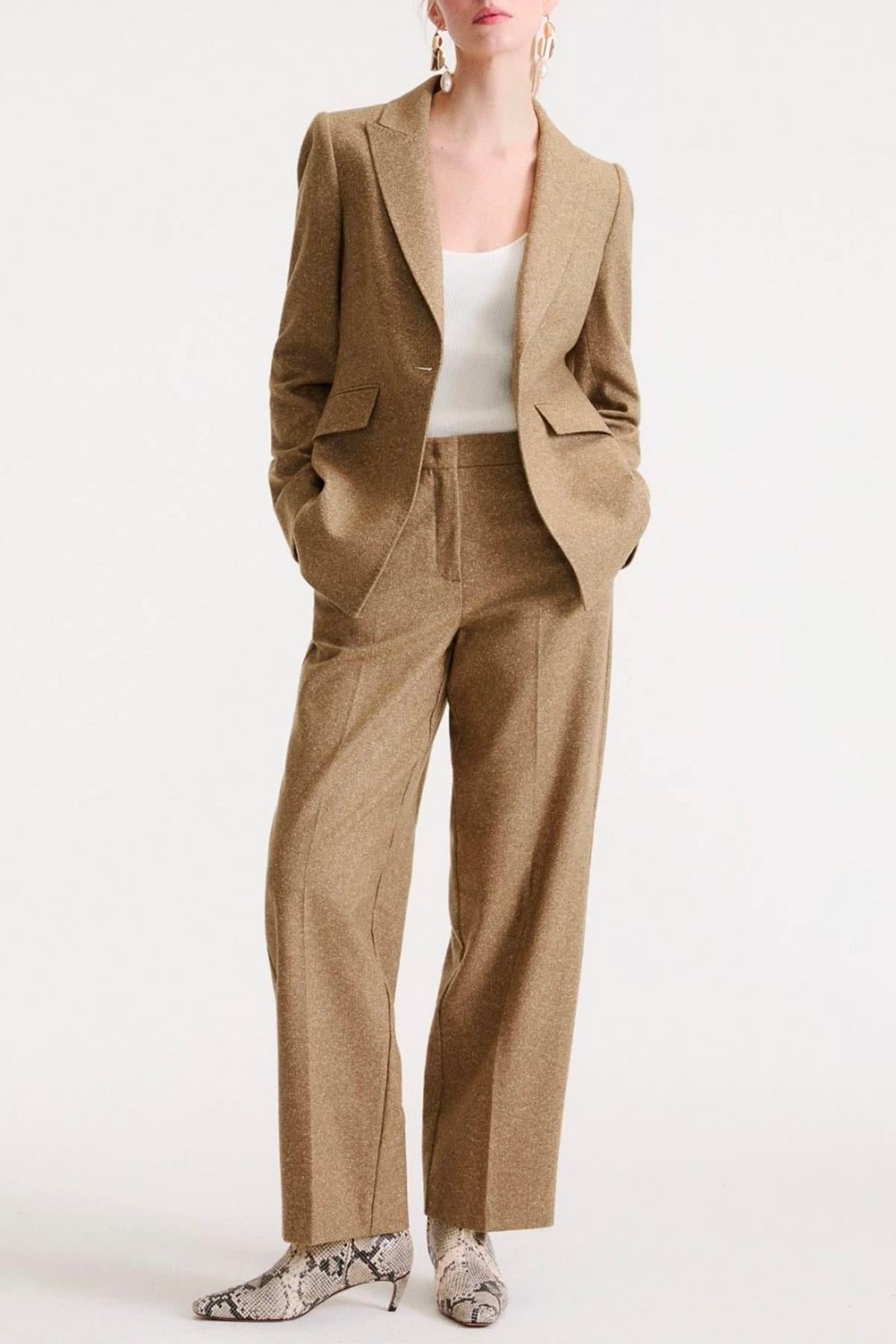 MARELLA PANTALONE LUNGO  Pantaloni in misto lana e seta tweed Marella Mllpoggio