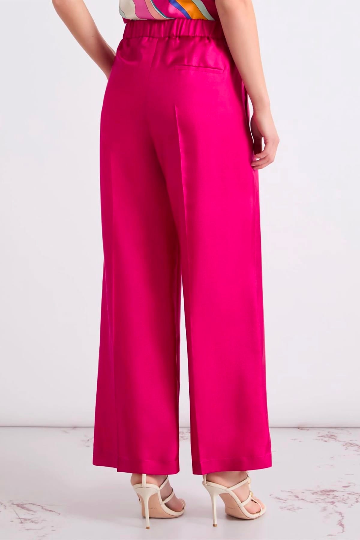 MARELLA PANTALONE LUNGO  Pantaloni in seta fluidi Fuxia Marella Mllariete