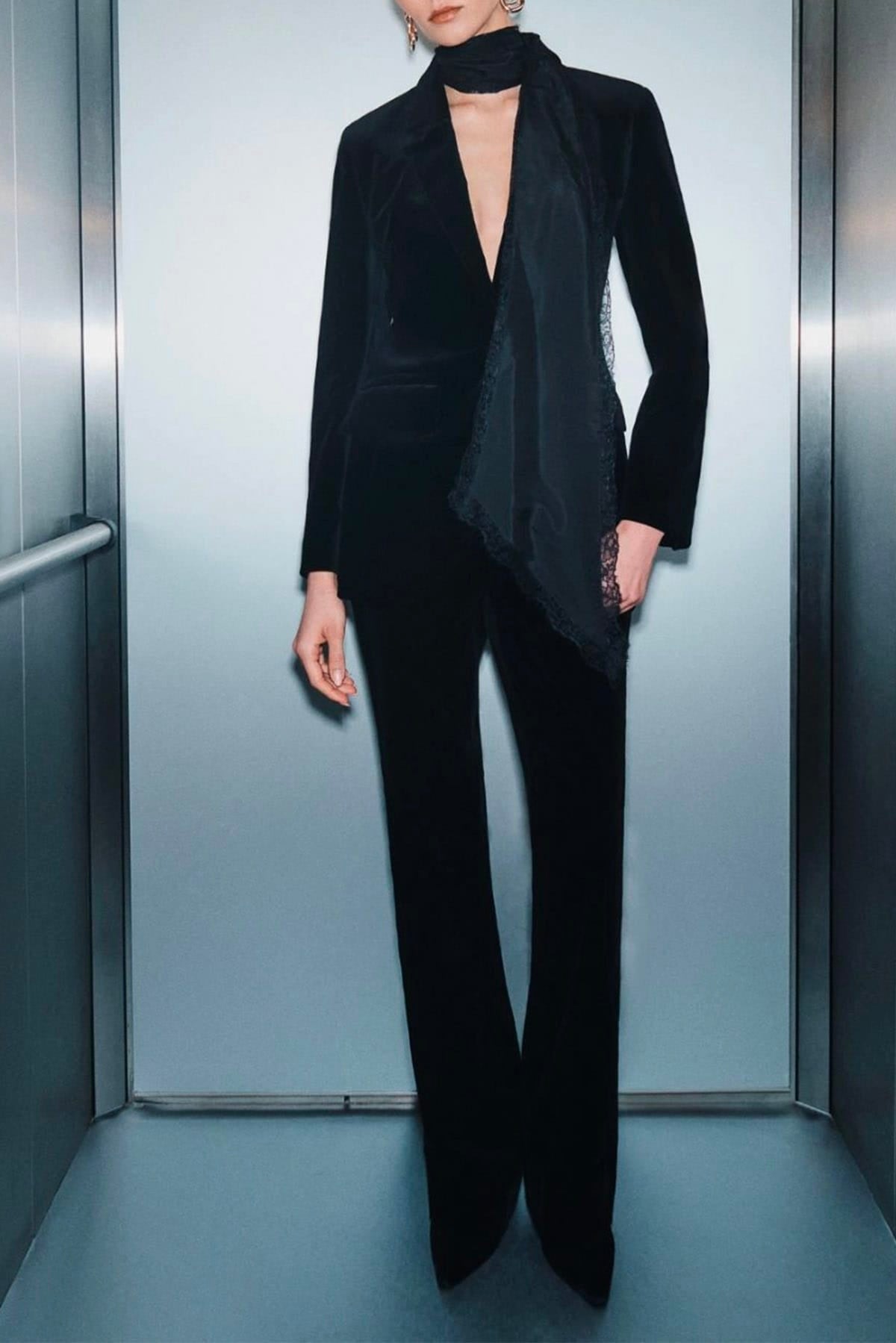 MARELLA PANTALONE LUNGO  Pantaloni lunghi neri donna Marella Mlsricamo