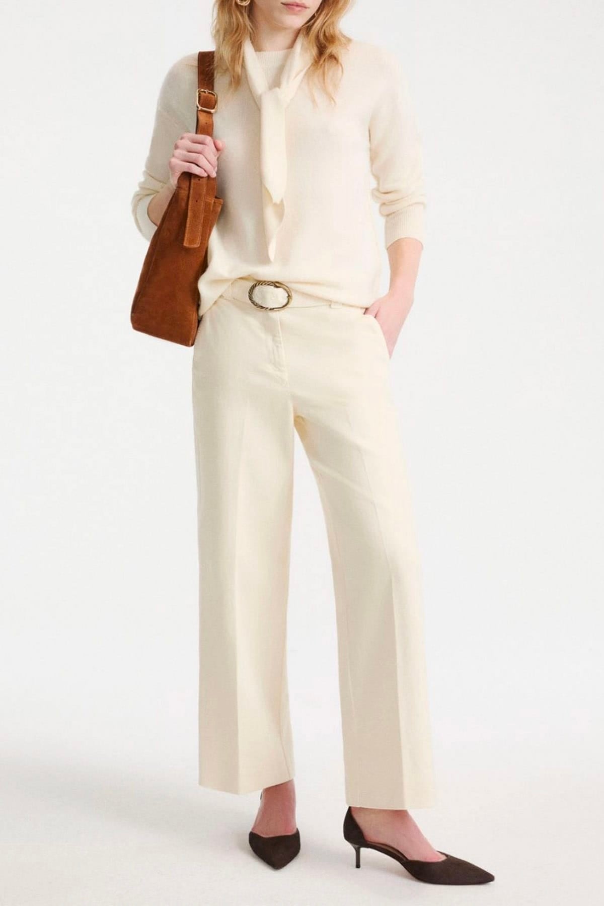 MARELLA PANTALONE LUNGO  Pantaloni lunghi panna donna Marella Mlszanzara