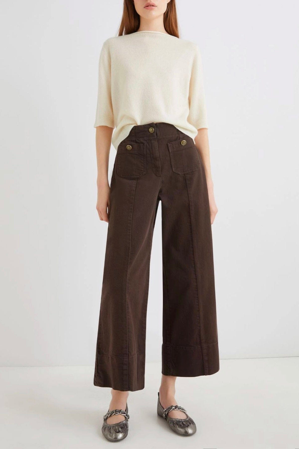 MARELLA PANTALONE LUNGO  Pantaloni marroni donna Marella Velain