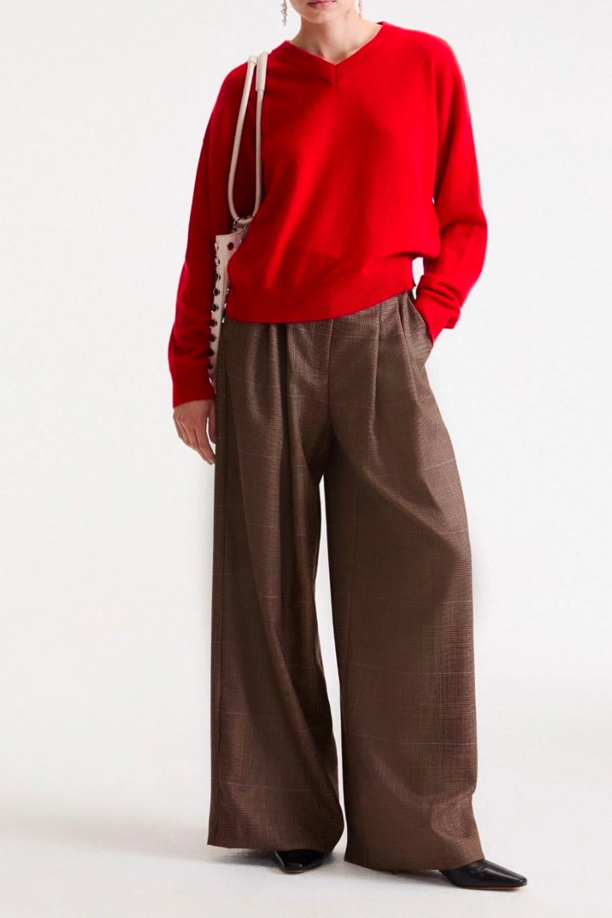 MARELLA PANTALONE LUNGO  Pantaloni over donna Check Marella Mllverbena