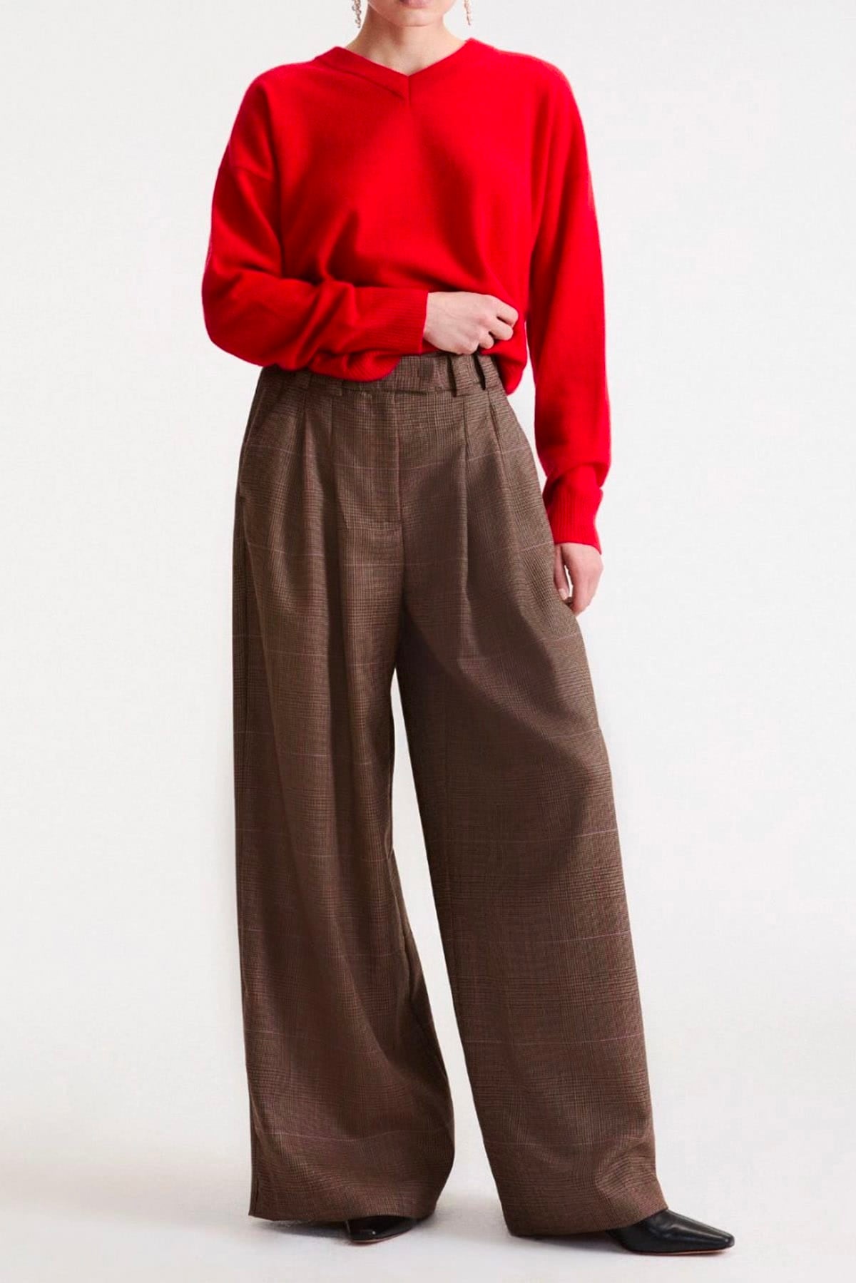 MARELLA PANTALONE LUNGO  Pantaloni over donna Check Marella Mllverbena