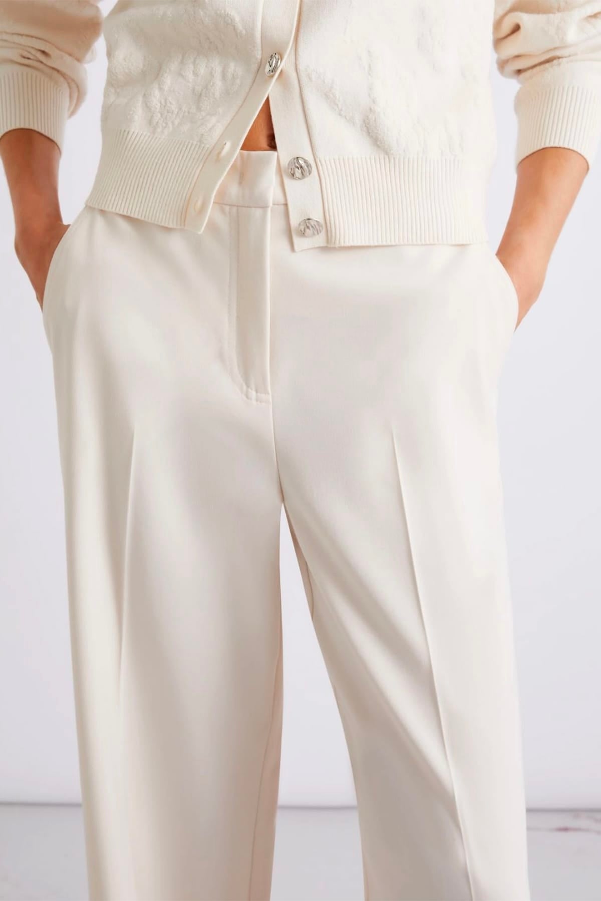 MARELLA PANTALONE LUNGO  BIANCO / 34 Pantaloni over donna Marella Mllsequoia