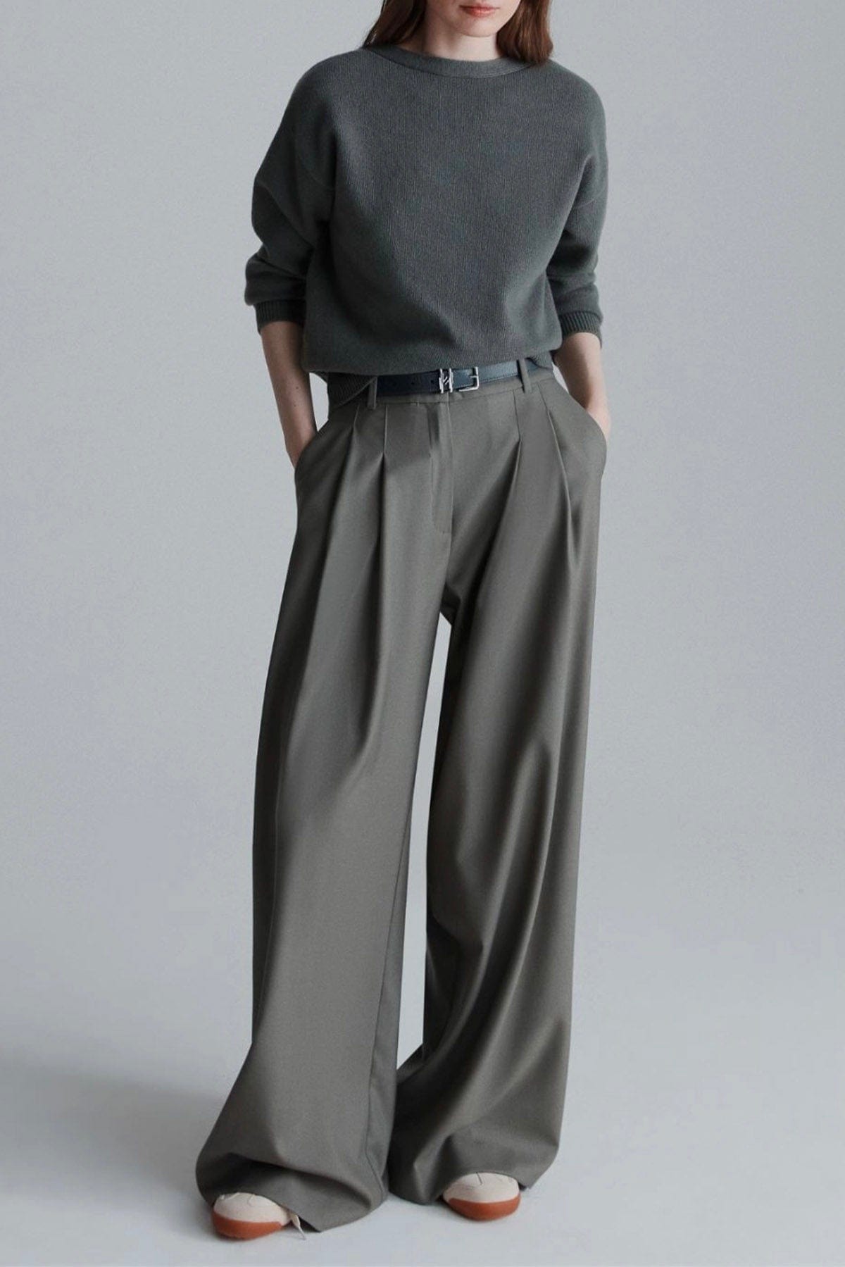 MARELLA PANTALONE LUNGO  OLIVA / 34 Pantaloni over donna Marella Monochrome Ulzio