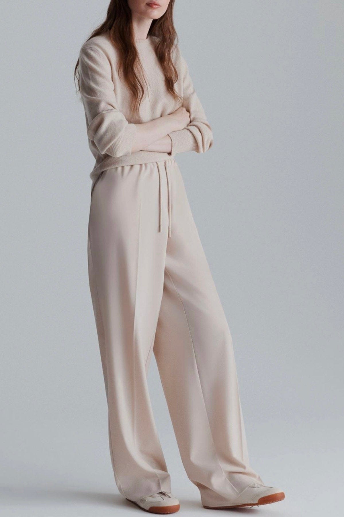 MARELLA PANTALONE LUNGO  PANNA / 34 Pantaloni over donna Marella Monochrome Vanto