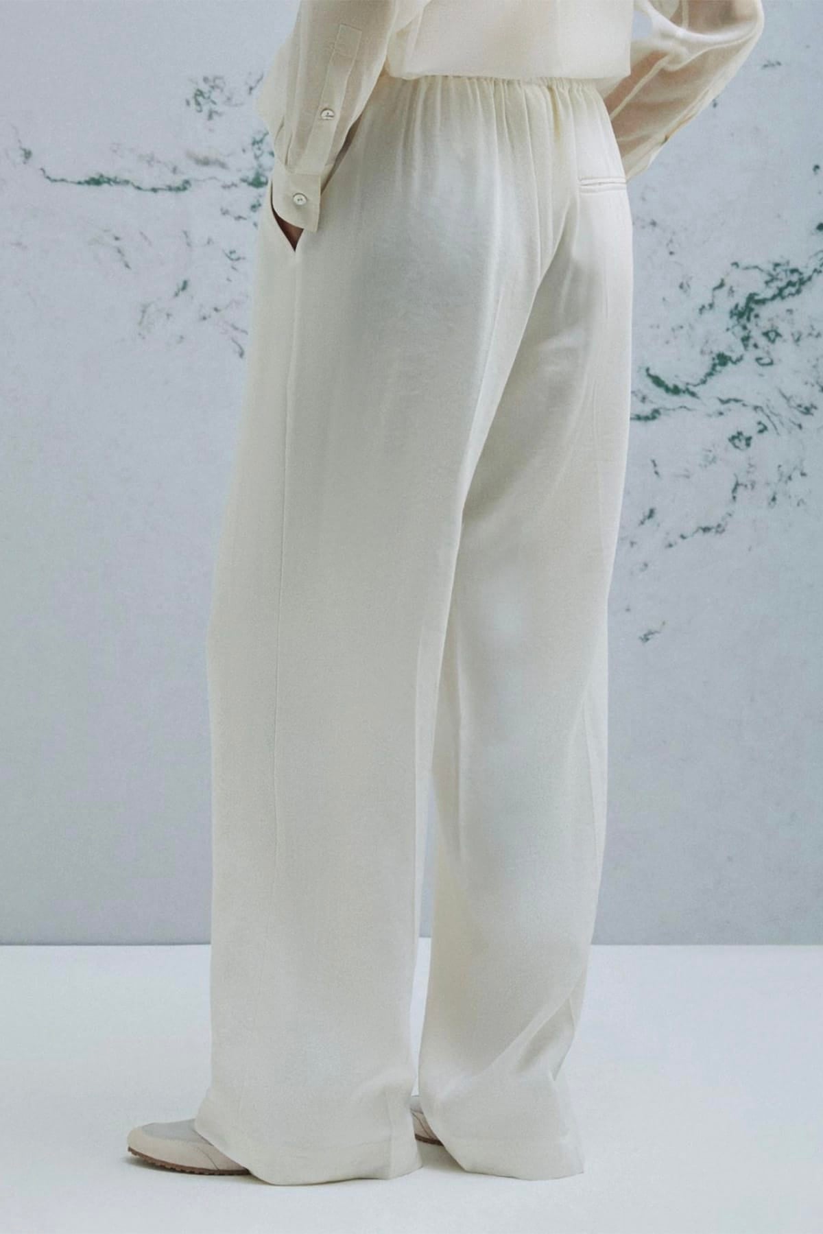 MARELLA PANTALONE LUNGO  Pantaloni over in misto lino donna Marella Monochrome Mlmalloro