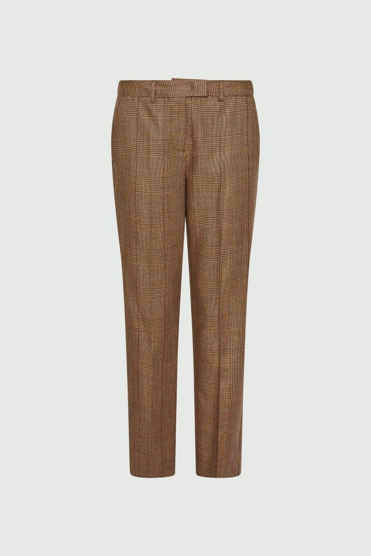 MARELLA PANTALONE LUNGO  PRINCIPIO DI GALLES BEIGE / 34 Pantalone in lana principio di galles beige Marella Margie