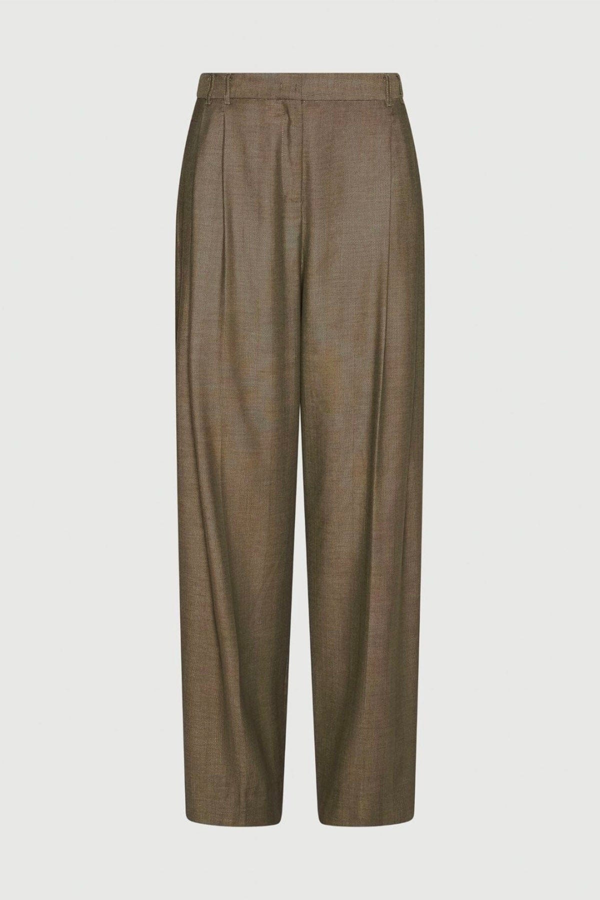 MARELLA PANTALONE LUNGO  VERDE KAKI / 34 Pantalone effetto resca donna Marella Hull