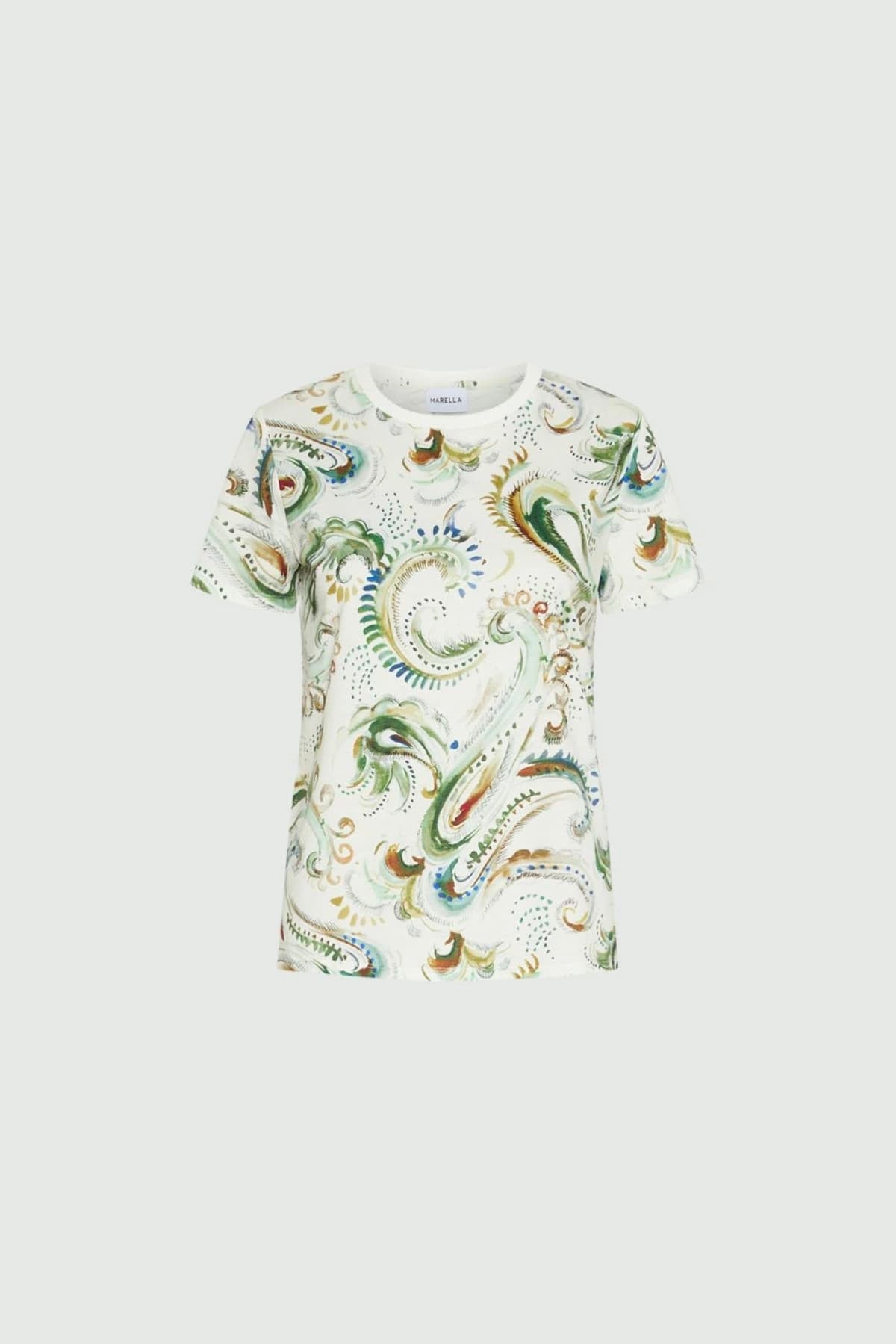 MARELLA T'SHIRT  BIANCO STAMPATO / XXS T-shirt in cotone donna Marella Mllvista1