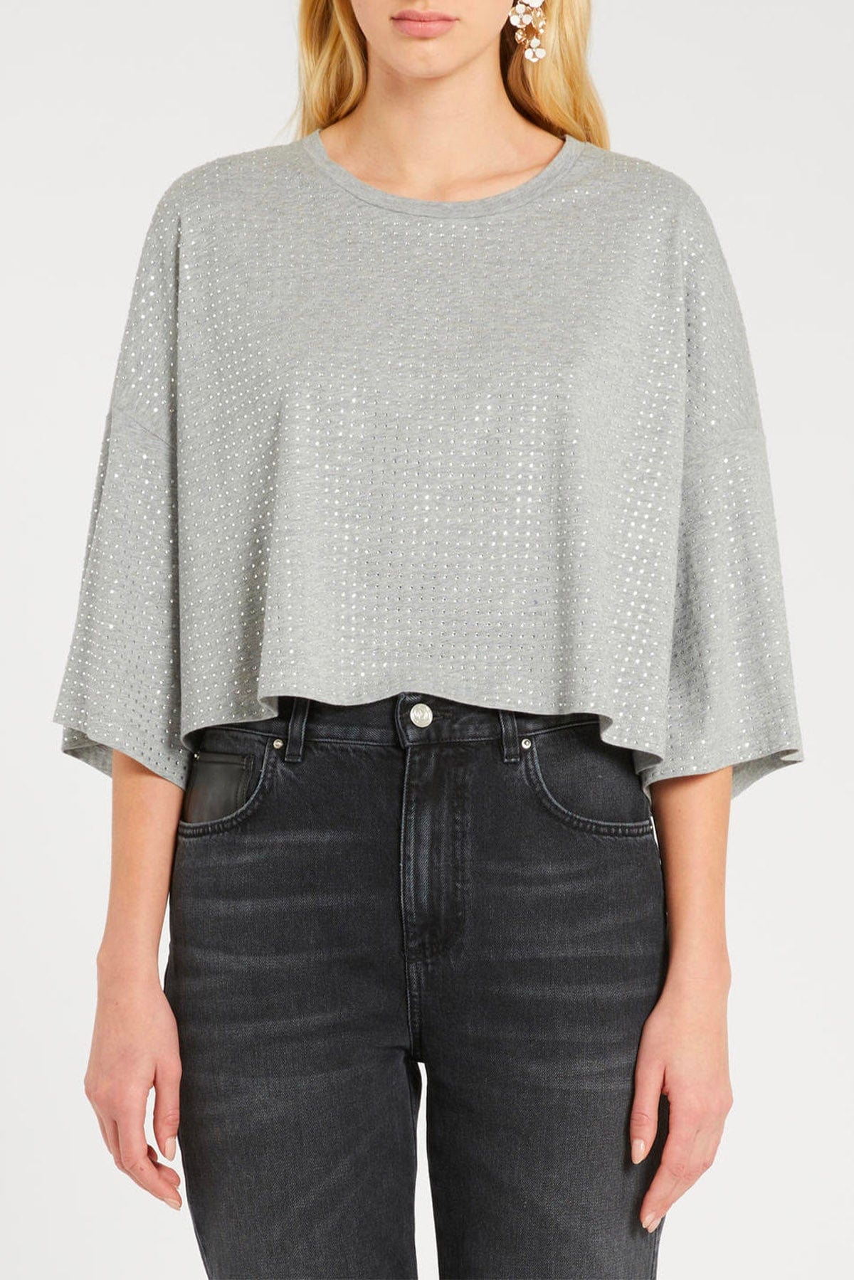 MARELLA T'SHIRT  GRIGIO MELANGE / XXS T-Shirt donna Marella crop Marco