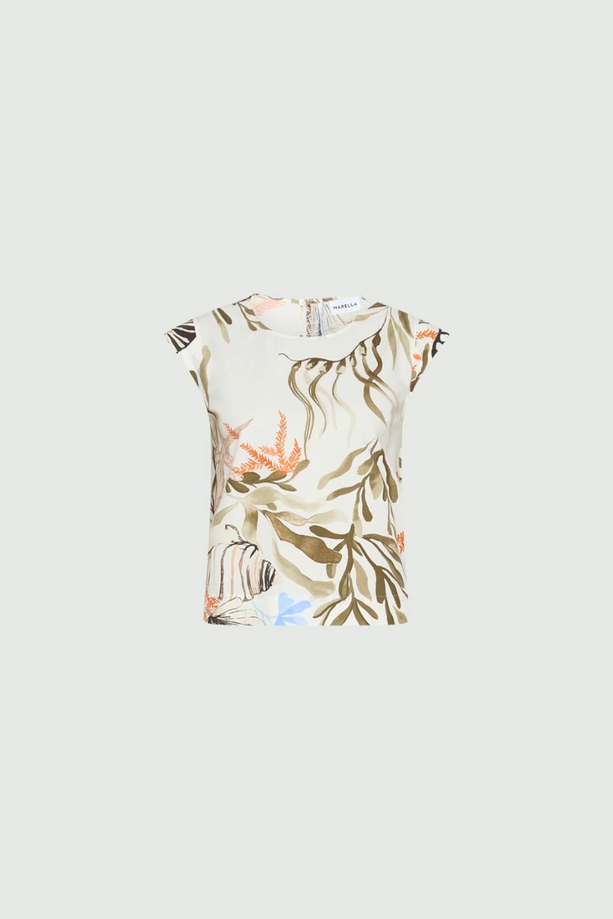 MARELLA TOP-CANOTTIERA IN TES.  BIANCO / 34 Top donna Marella Mllaffine