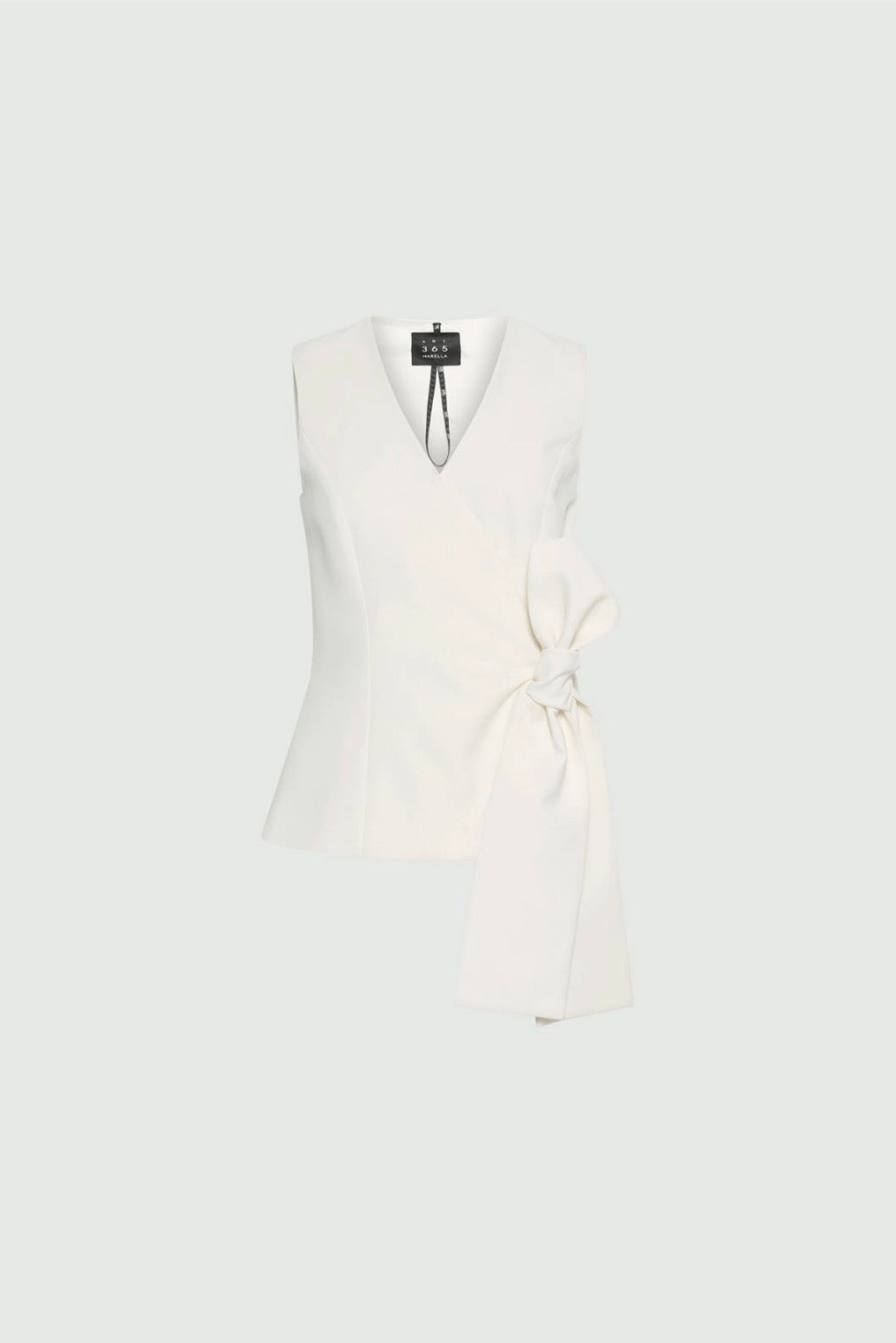 MARELLA TOP-CANOTTIERA IN TES.  BIANCO LANA / 34 Giacca senza maniche con fiocco donna Marella 365 Lirica
