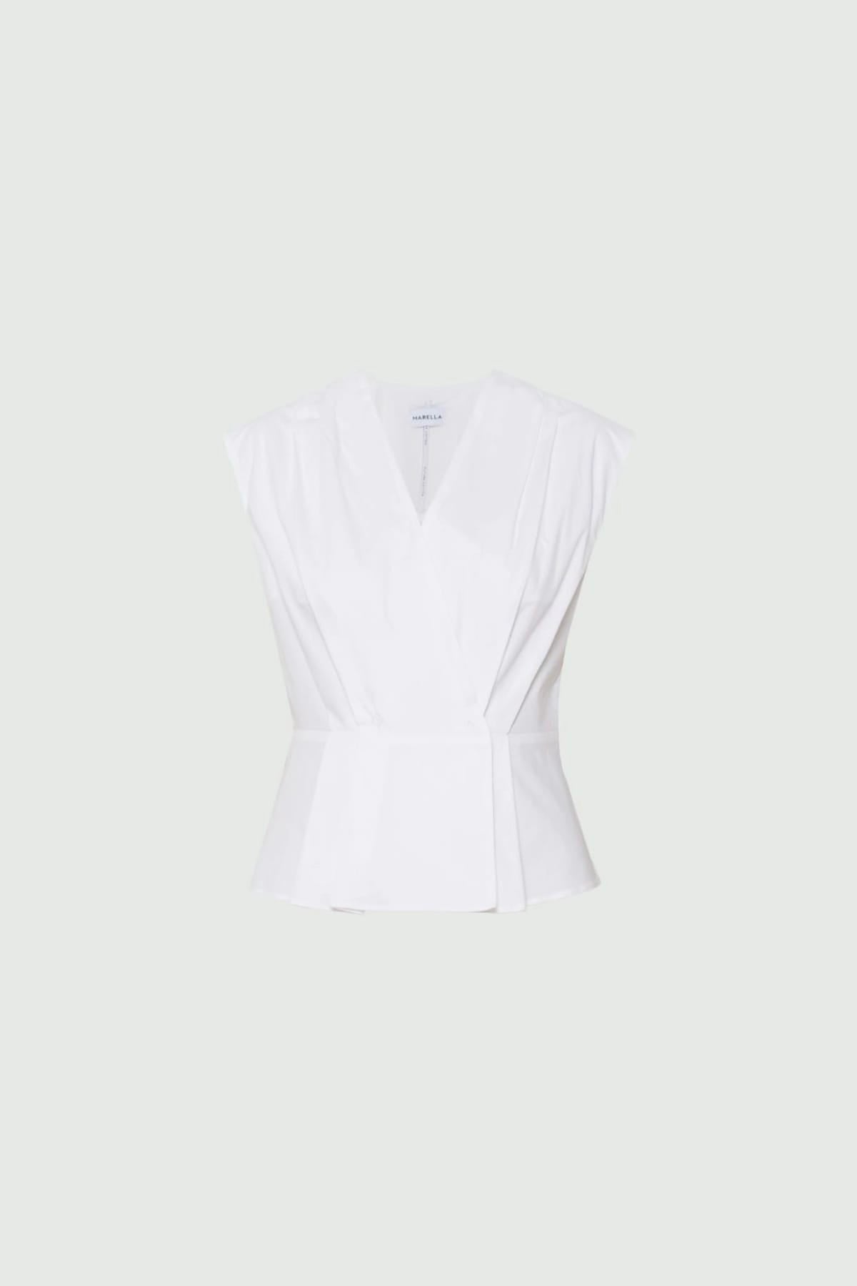 MARELLA TOP-CANOTTIERA IN TES.  BIANCO OTTICO / 34 Top donna marella Mllbazar