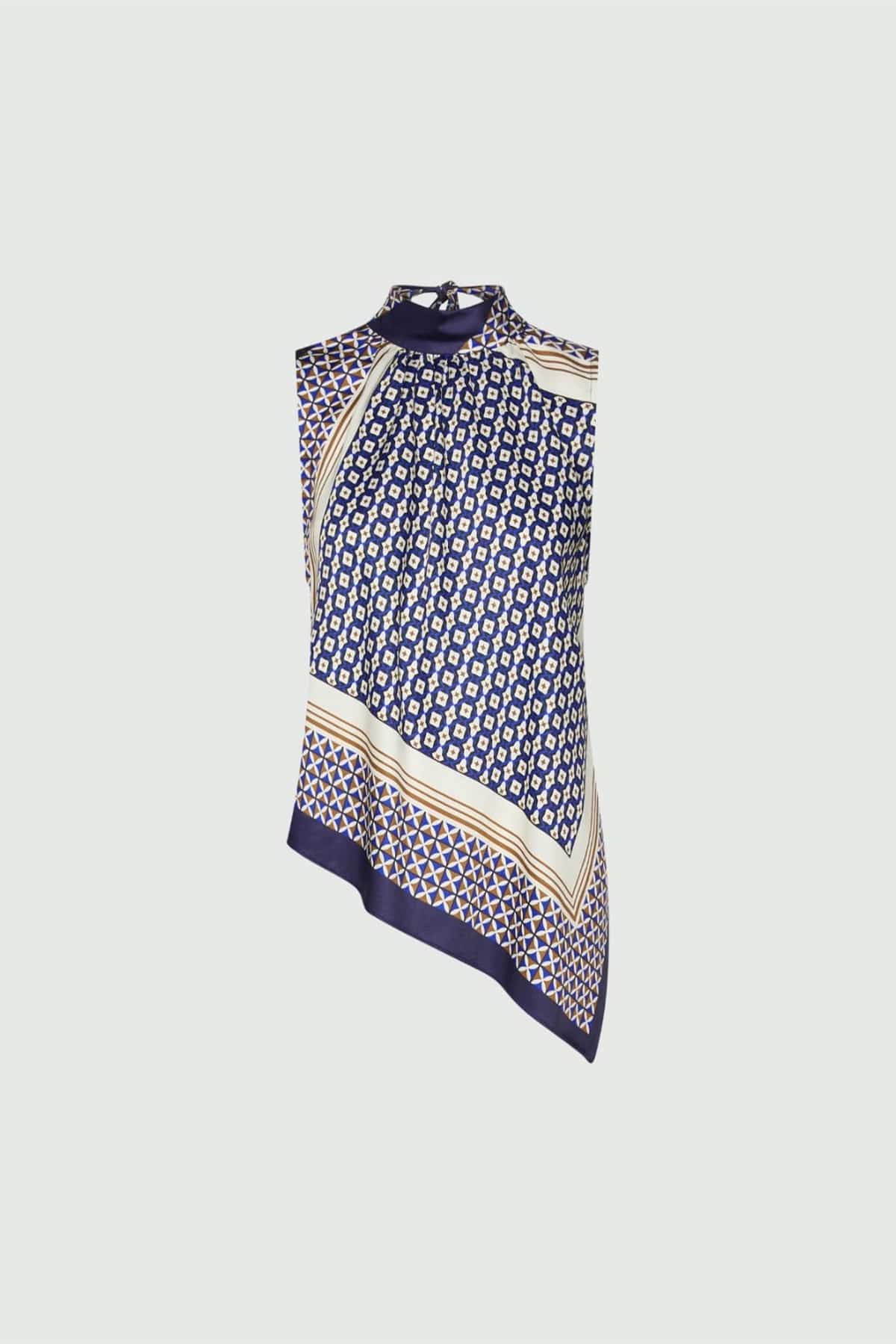 MARELLA TOP-CANOTTIERA IN TES.  BLUE / XXS Top donna Marella Mllgenio