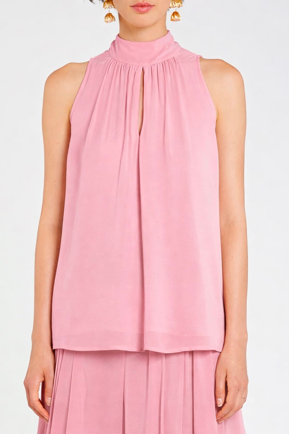 MARELLA TOP-CANOTTIERA IN TES.  ROSA / 34 Top in viscosa donna Marella Mllgoccia