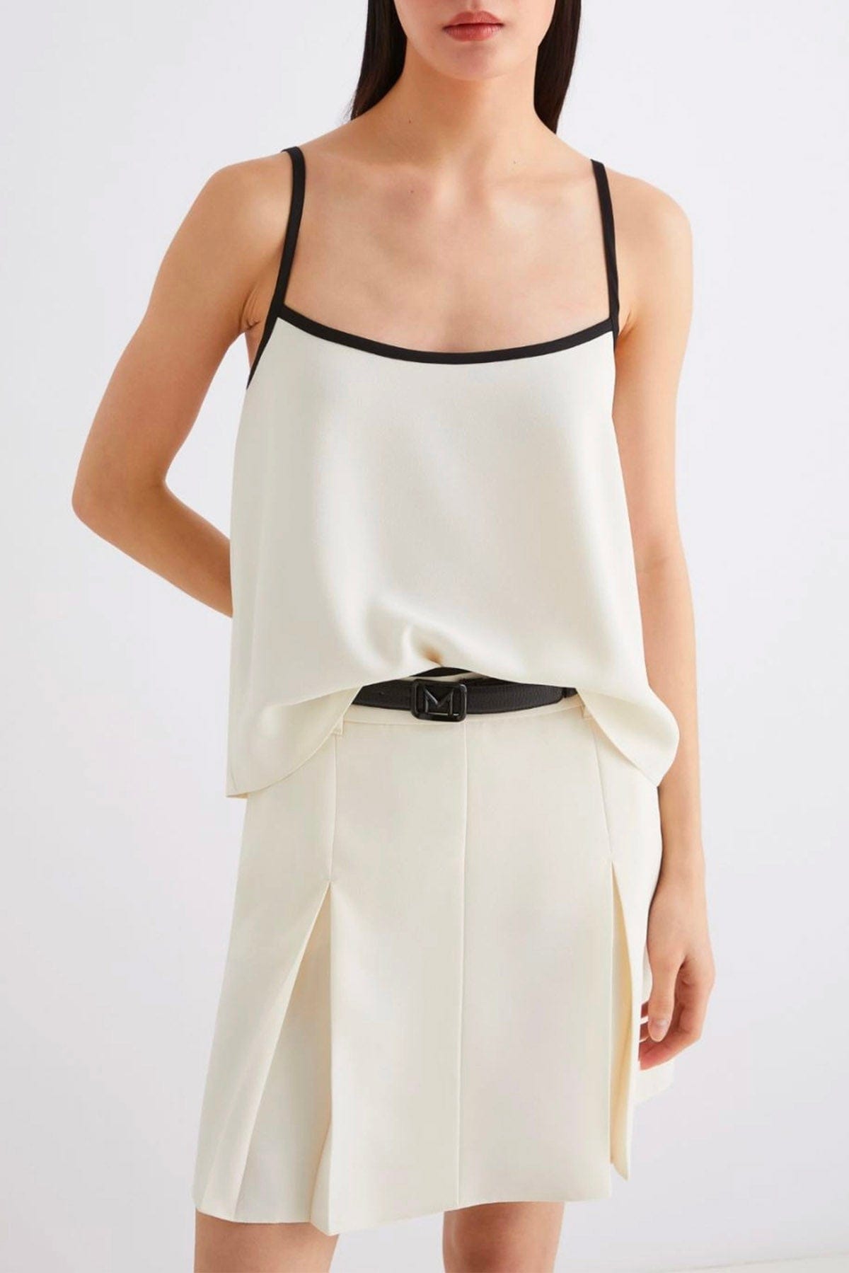 MARELLA TOP-CANOTTIERA IN TES.  BIANCO LANA / 34 Top bianco donna Marella 365 Girello