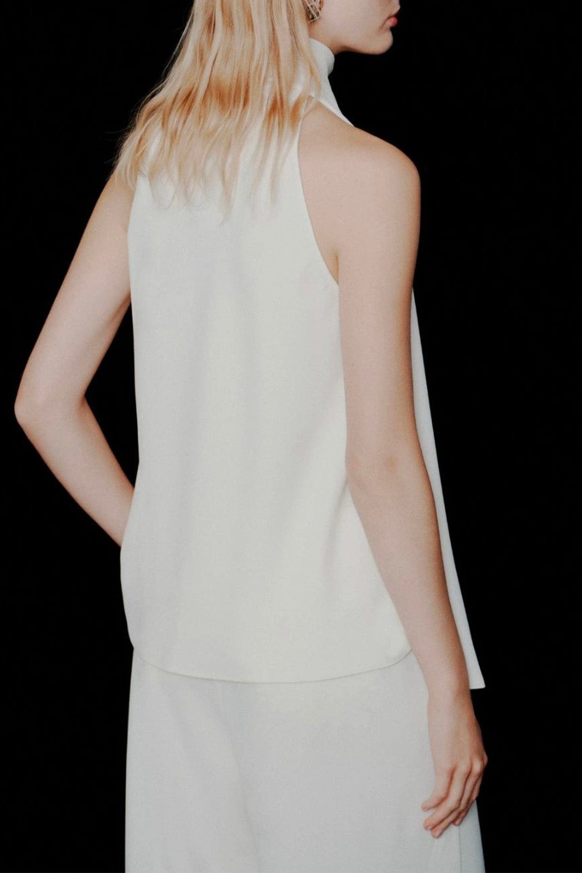 MARELLA TOP-CANOTTIERA IN TES.  Top bianco lana donna Marella 365 Dalmata