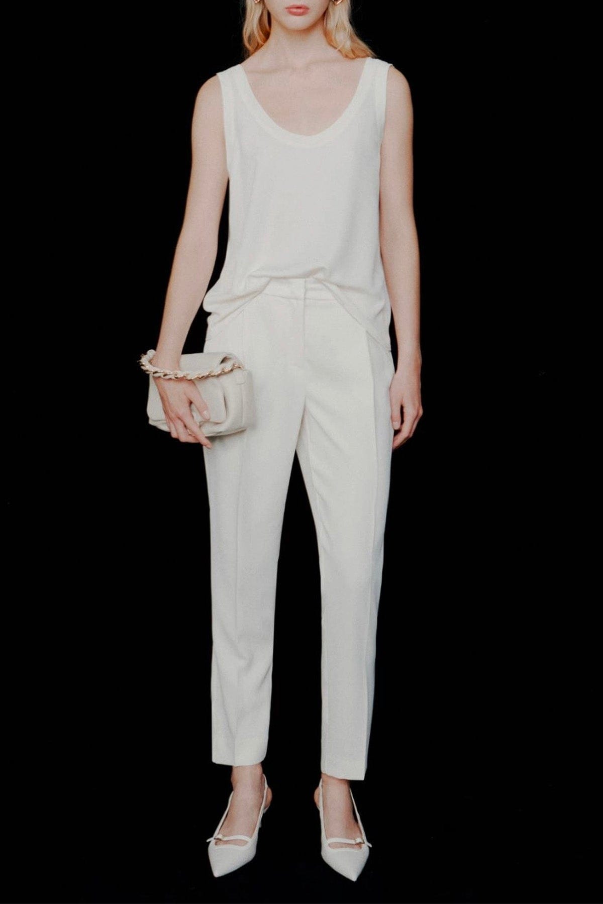 MARELLA TOP-CANOTTIERA IN TES.  Top donna Marella 365 Alacre