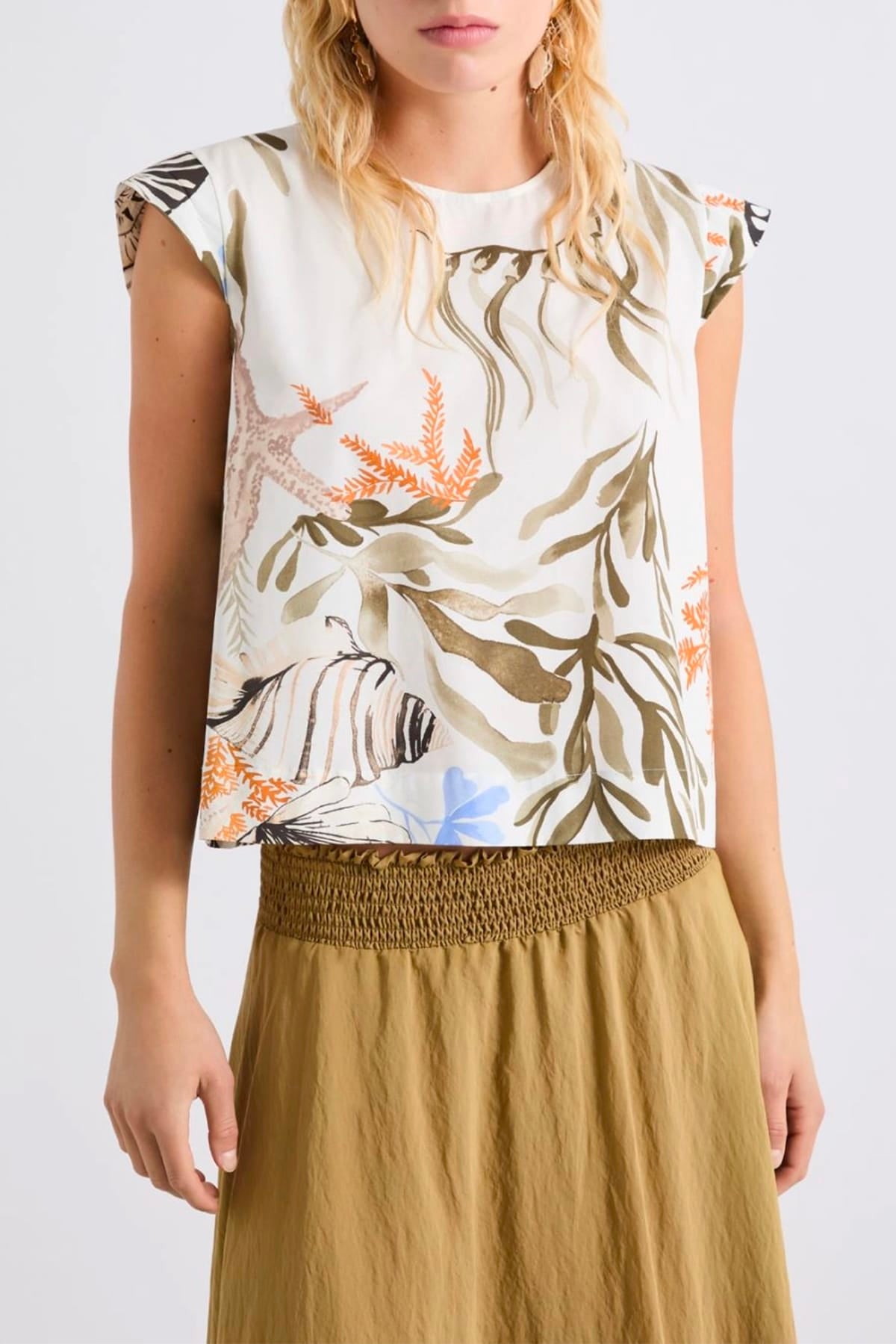 MARELLA TOP-CANOTTIERA IN TES.  Top donna Marella Mllaffine