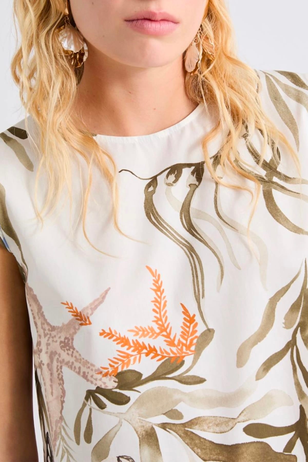 MARELLA TOP-CANOTTIERA IN TES.  BIANCO / 34 Top donna Marella Mllaffine