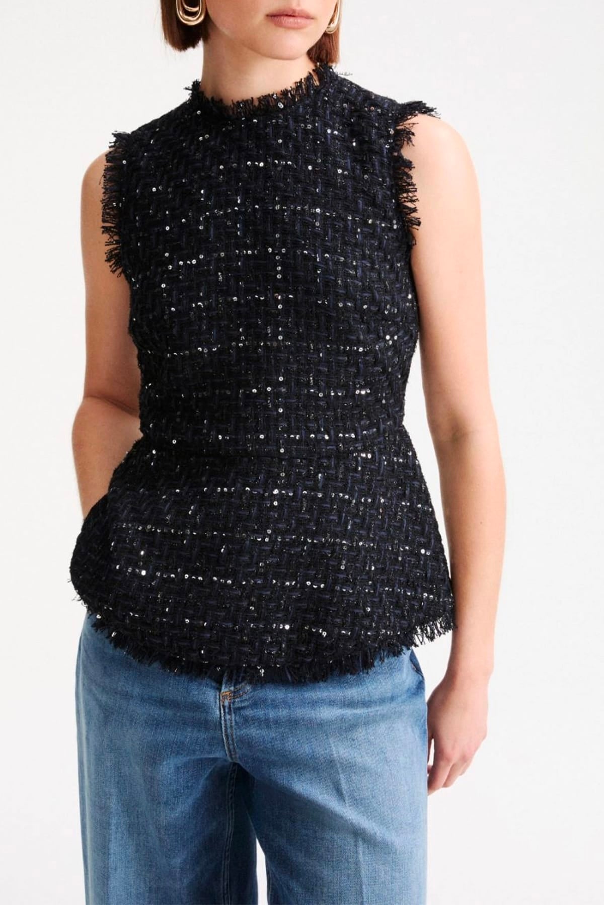MARELLA TOP-CANOTTIERA IN TES.  Top donna Marella Mlloca