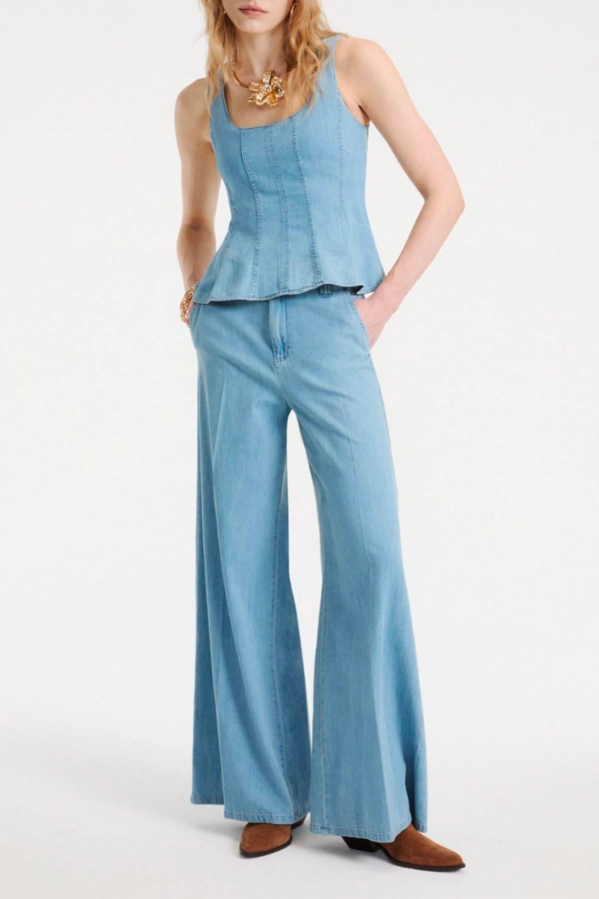 MARELLA TOP-CANOTTIERA IN TES.  Top donna Marella Mlsaprile