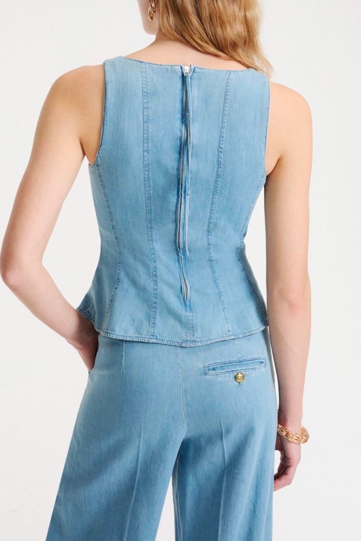 MARELLA TOP-CANOTTIERA IN TES.  Top donna Marella Mlsaprile